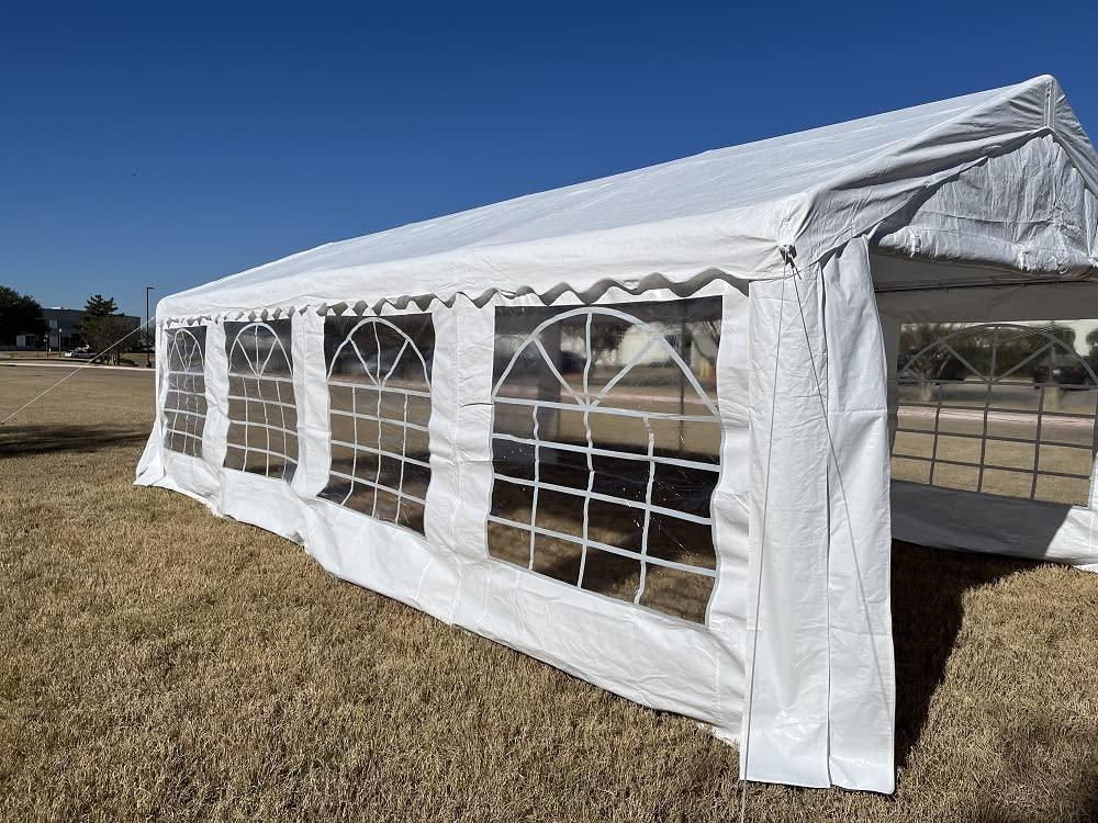 26'x13' PE White Tent - Heavy Duty Party Wedding Tent Canopy Carport - By DELTA Canopies