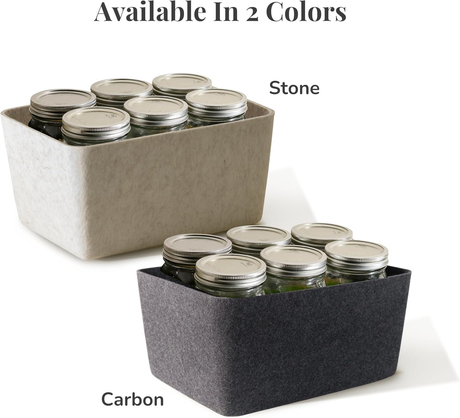SortJoy Wide Stone Sculpted Storage Bin