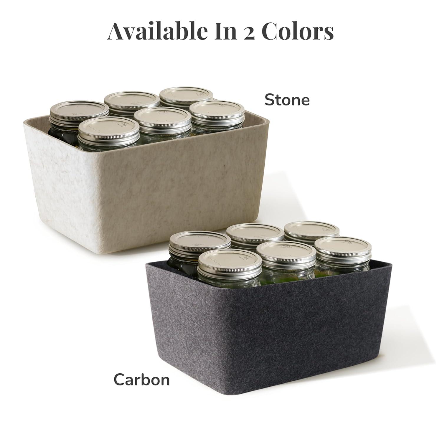 SortJoy Wide Stone Sculpted Storage Bin