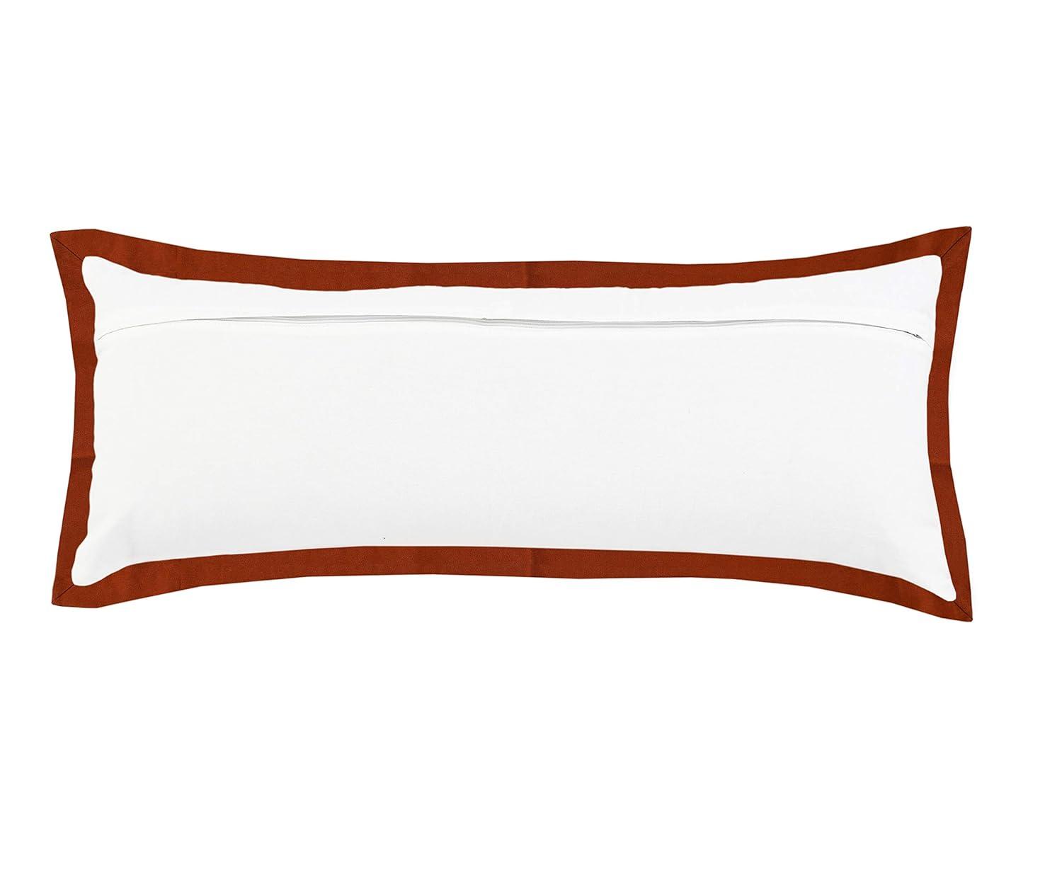 ZeaZu 14" X 36" 100% Cotton Geometric Zippered Pillow