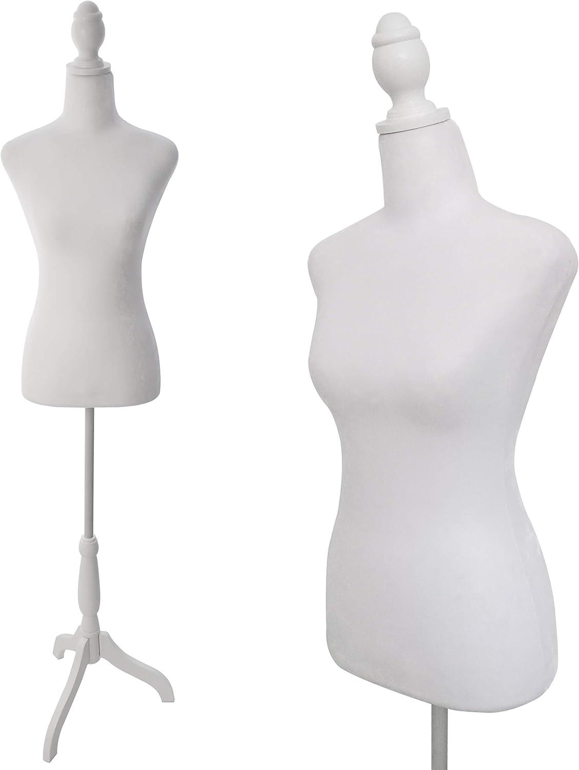 Zimtown Adjustable Dressmaker Female Mannequin Torso Dress Form Display w/ Tripod Stand