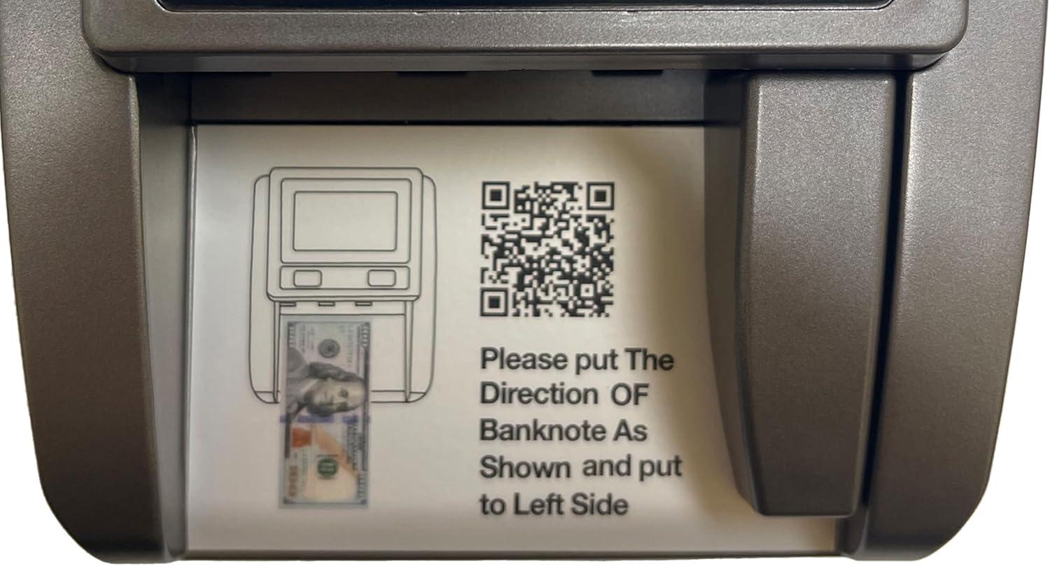 Compact Black Counterfeit Detector Machine with LCD Display