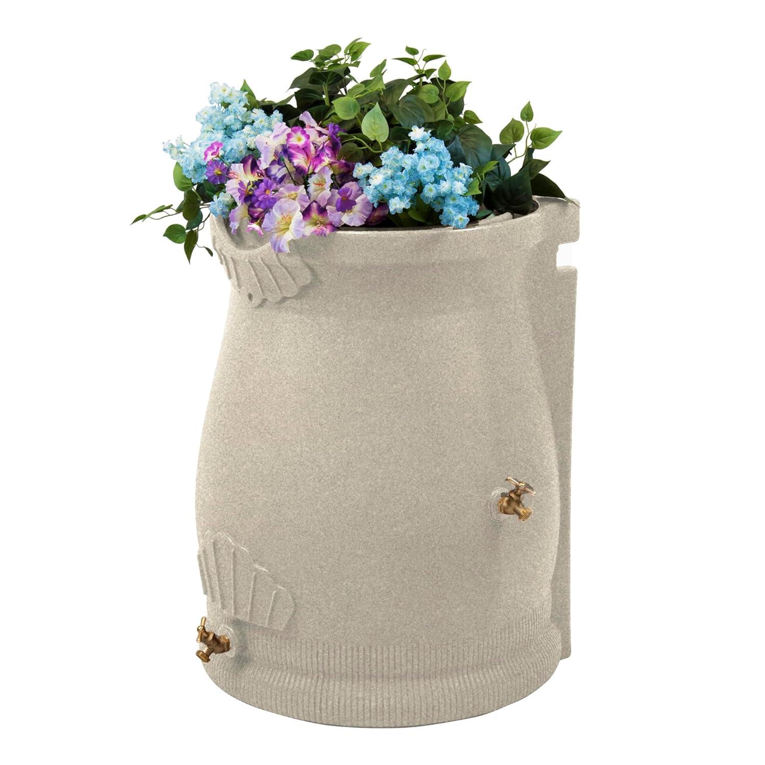 Good Ideas Good Ideas 50 Gallons Plastic Drainable Dual Overflow Planter Rain Barrel