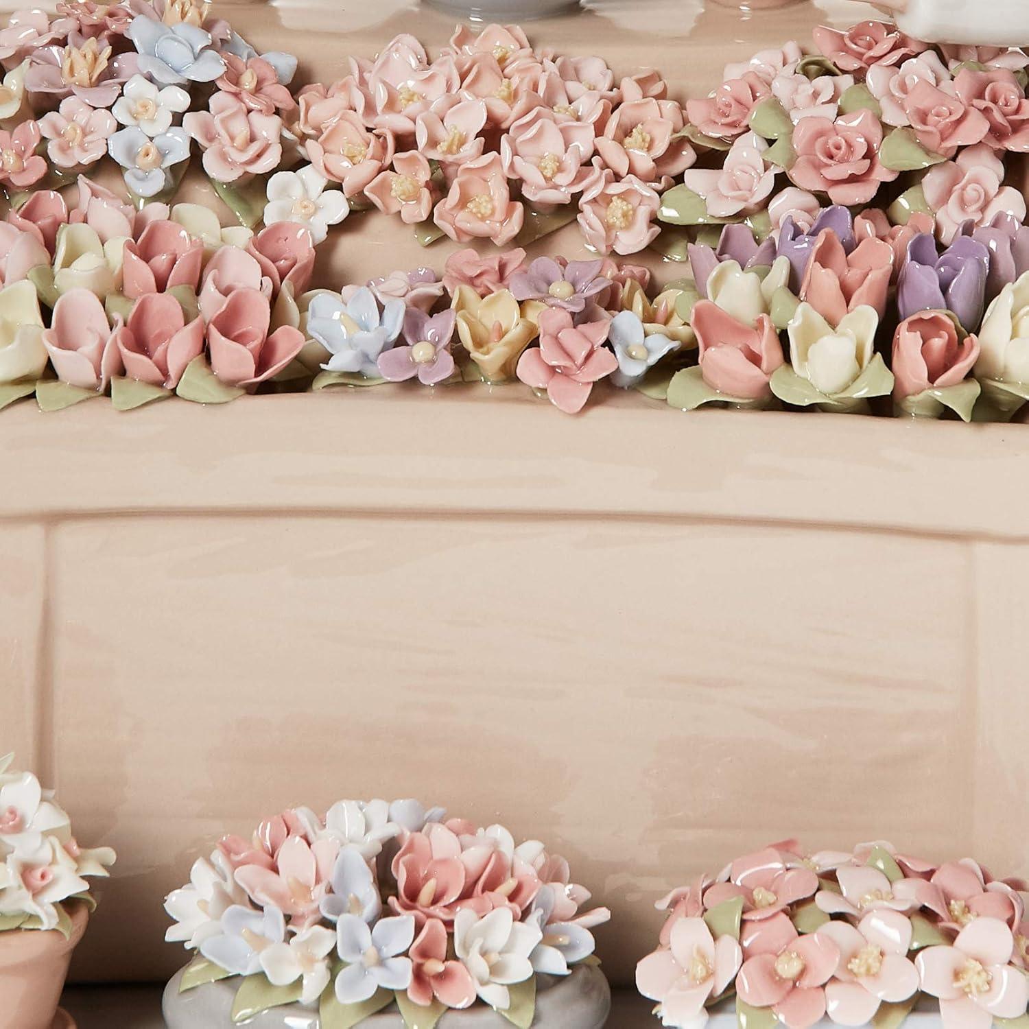 Kevins Gift Shoppe Hand Crafted Ceramic Girl Flower Shop Centerpiece Figurine