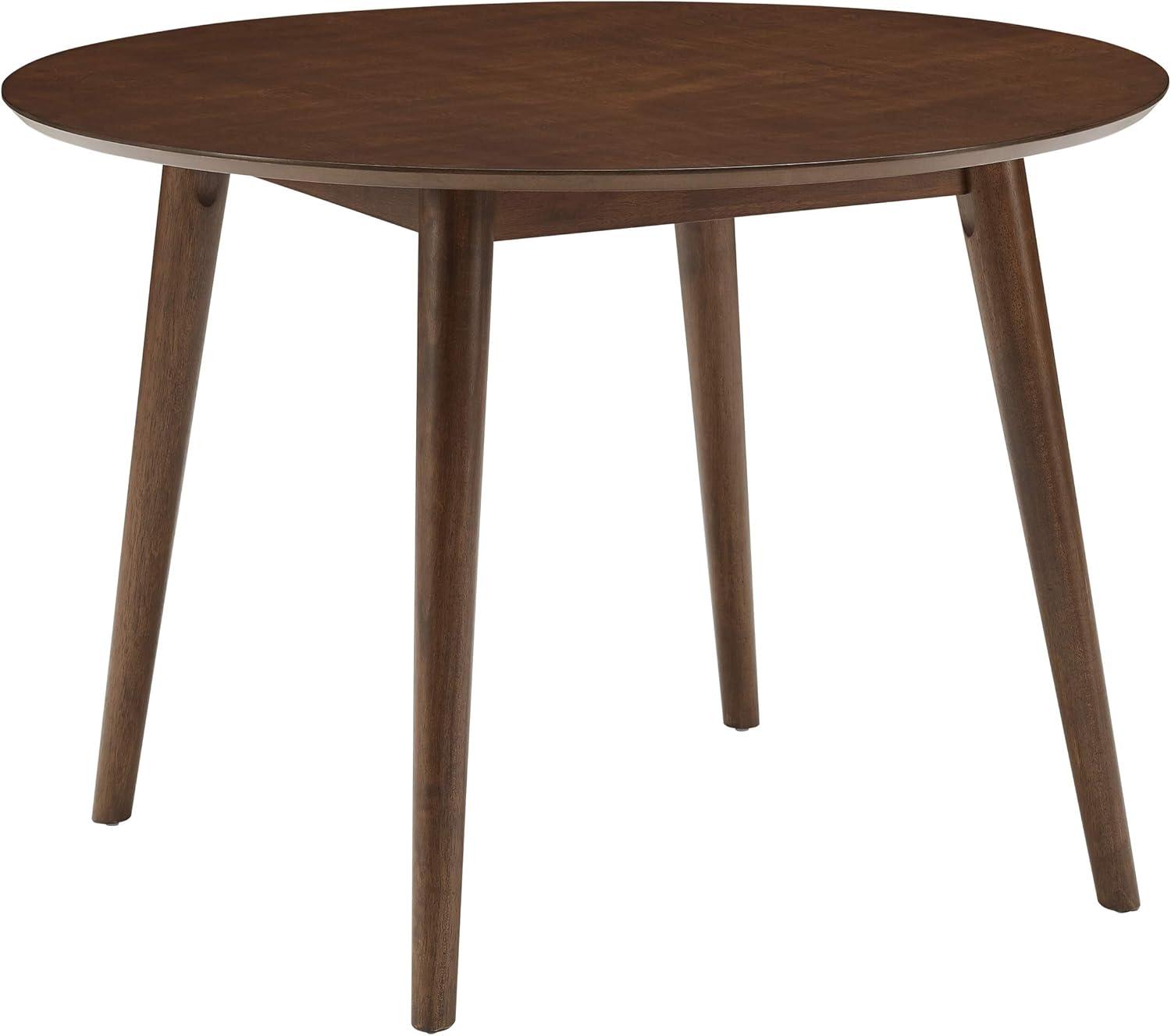 Mahogany Mid-Century Modern 5-Piece Round Dining Set