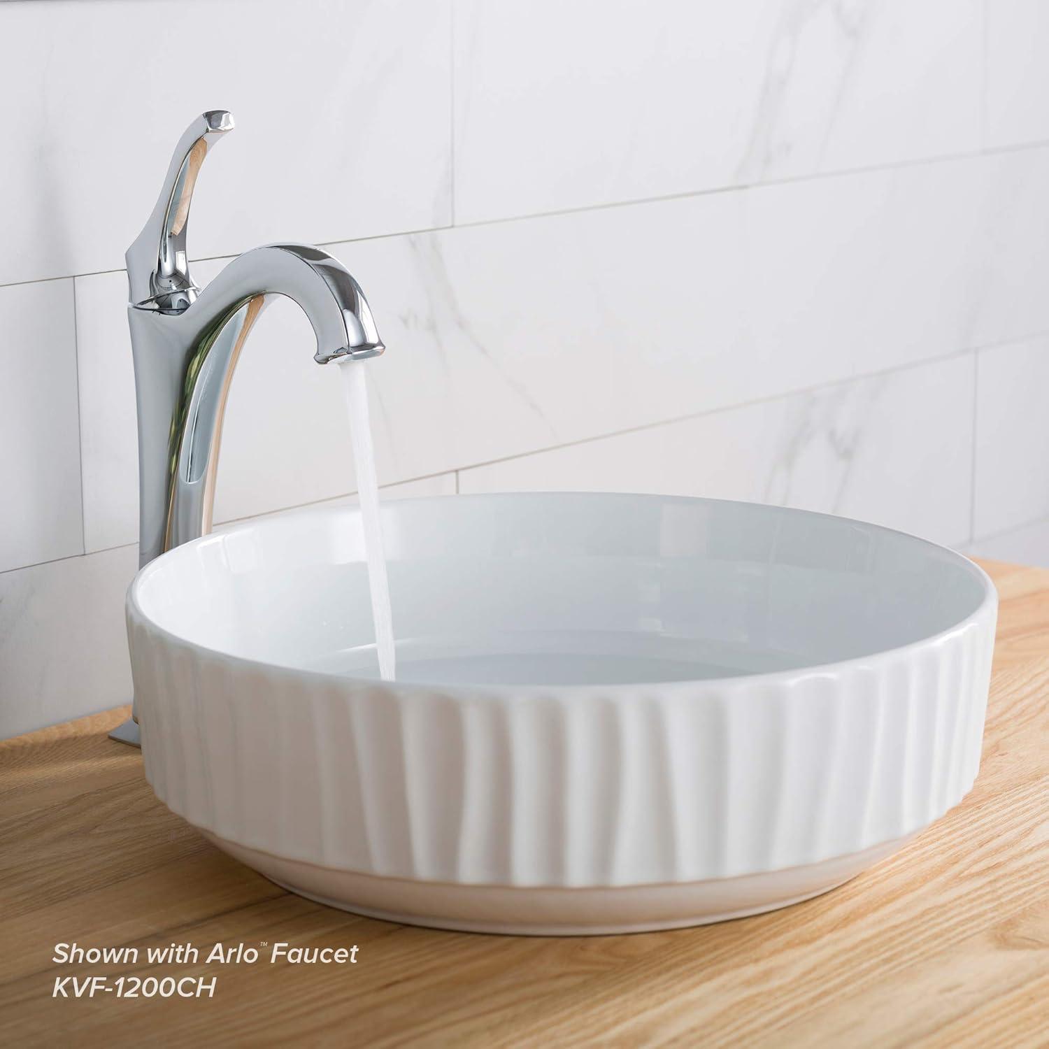 Thin ceramics Circular Vessel Bathroom Sink