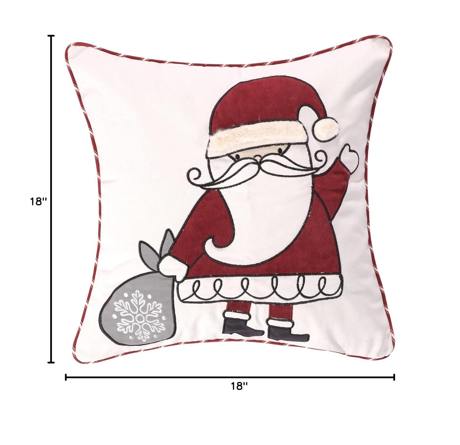 Santa Claus Lane Holiday Decorative Pillow White - Levtex Home