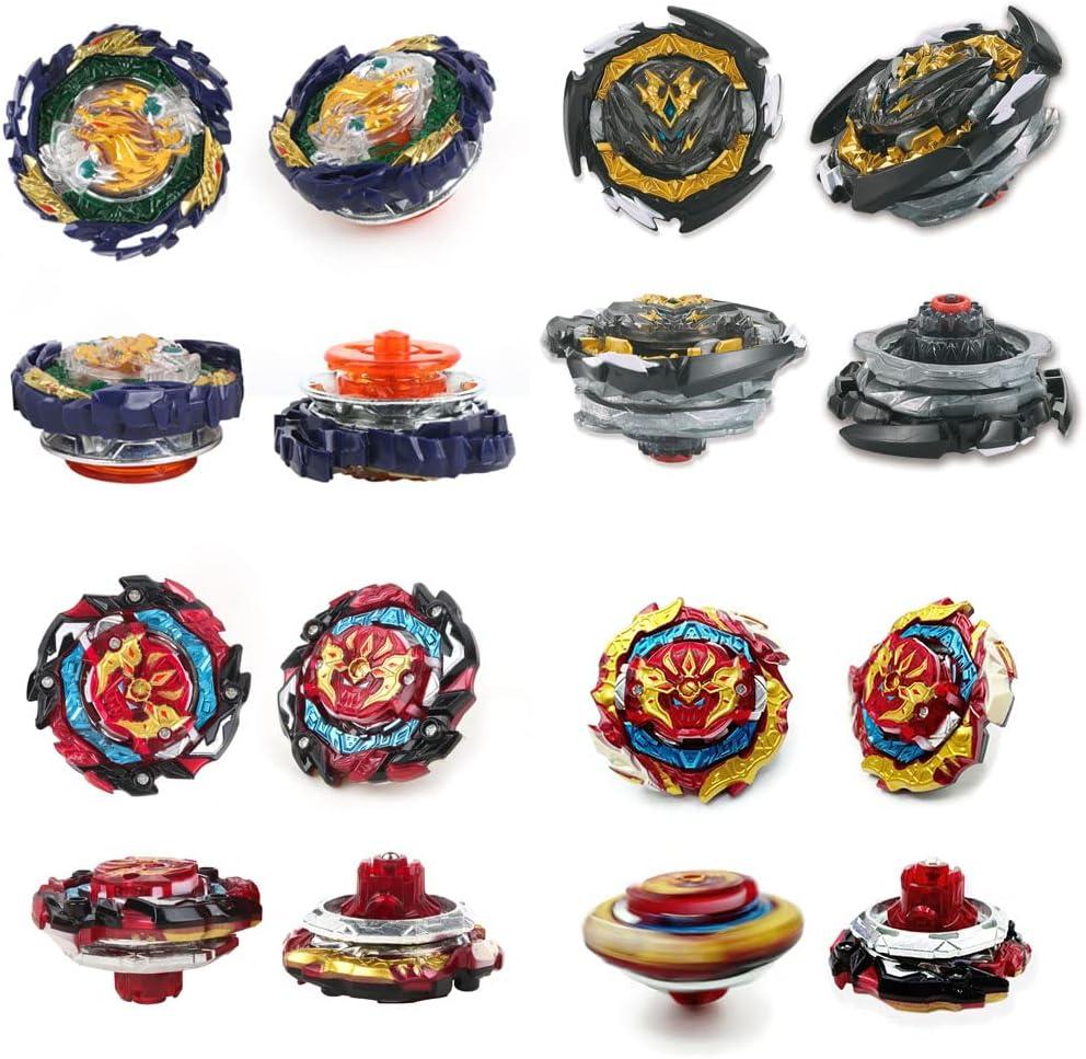 Bey Burst Gyro Toy Set Great Birthday Gift for Boys Children Kids 6 8+ Metal Fusion Attack Top Grip Blade Set with Battling Game Storage Box 8 Top Burst Gyros 3 Two-Way Launcher 2 Handles