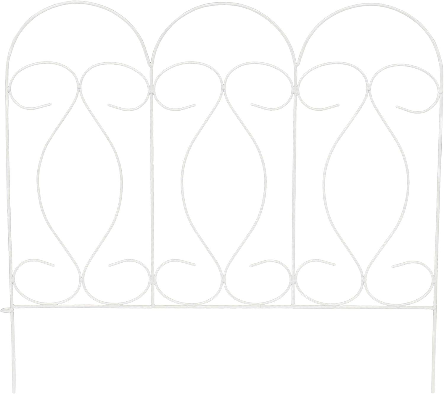 SunnyDaze Decor Traditional 24" x 24" Steel Decorative Garden Fence Panels (Set of 5)