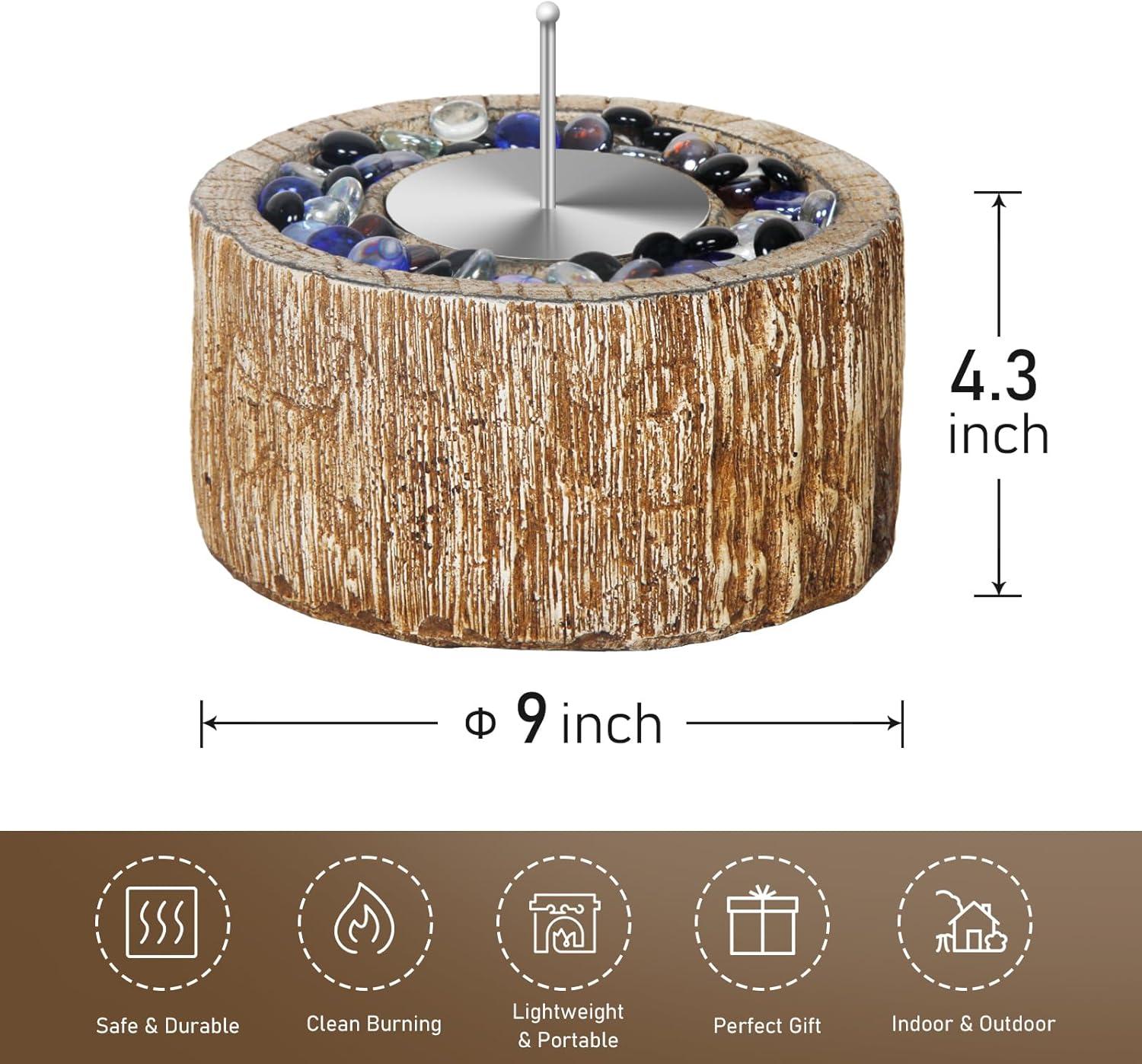 Afterglow Round TerraFab Tabletop Fire Bowl