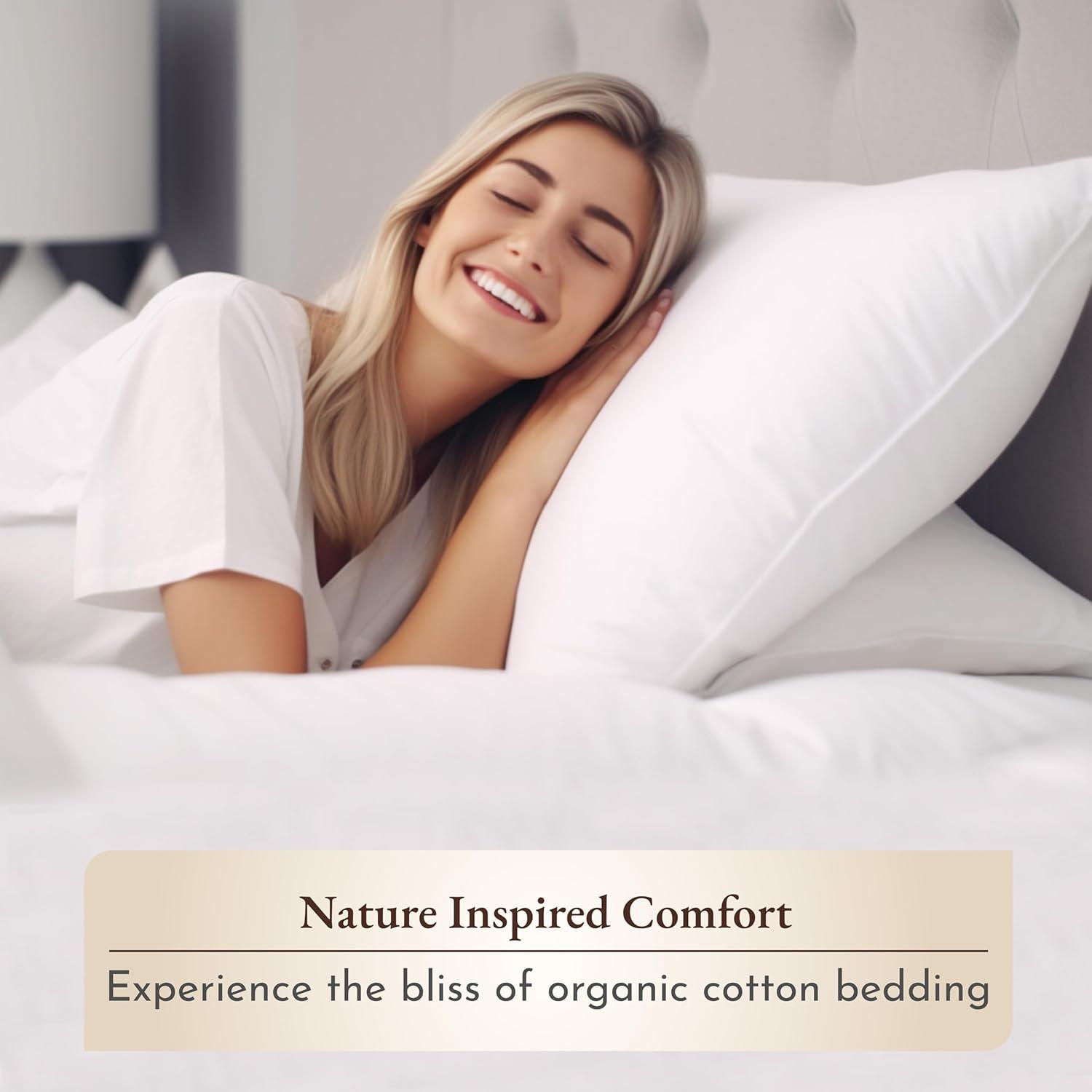 California King Natural Ivory Organic Cotton Percale Sheet Set