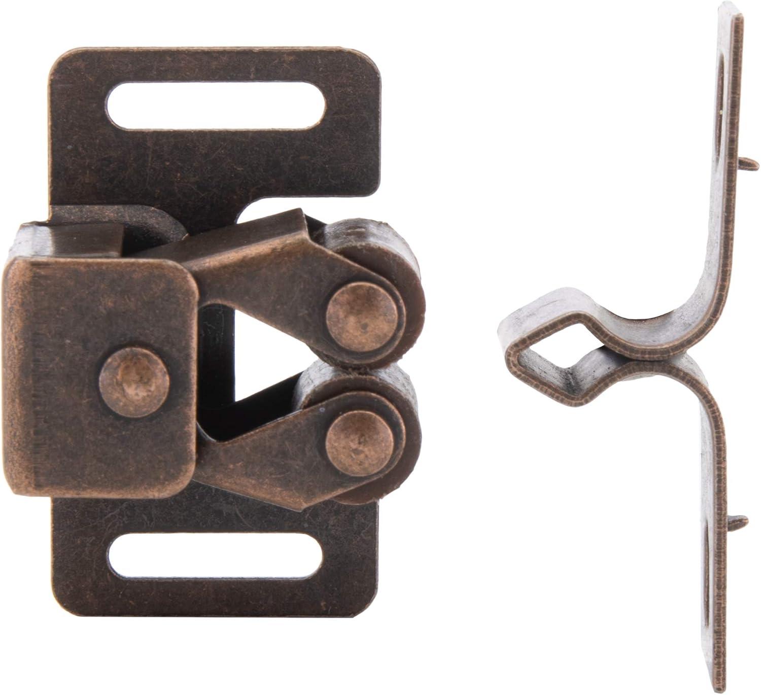 GeSHOP  RV Cabinet Door Latch | Drawer Catch | Rubbed Bronze | Cupboard Roller Latch (5-Pack)