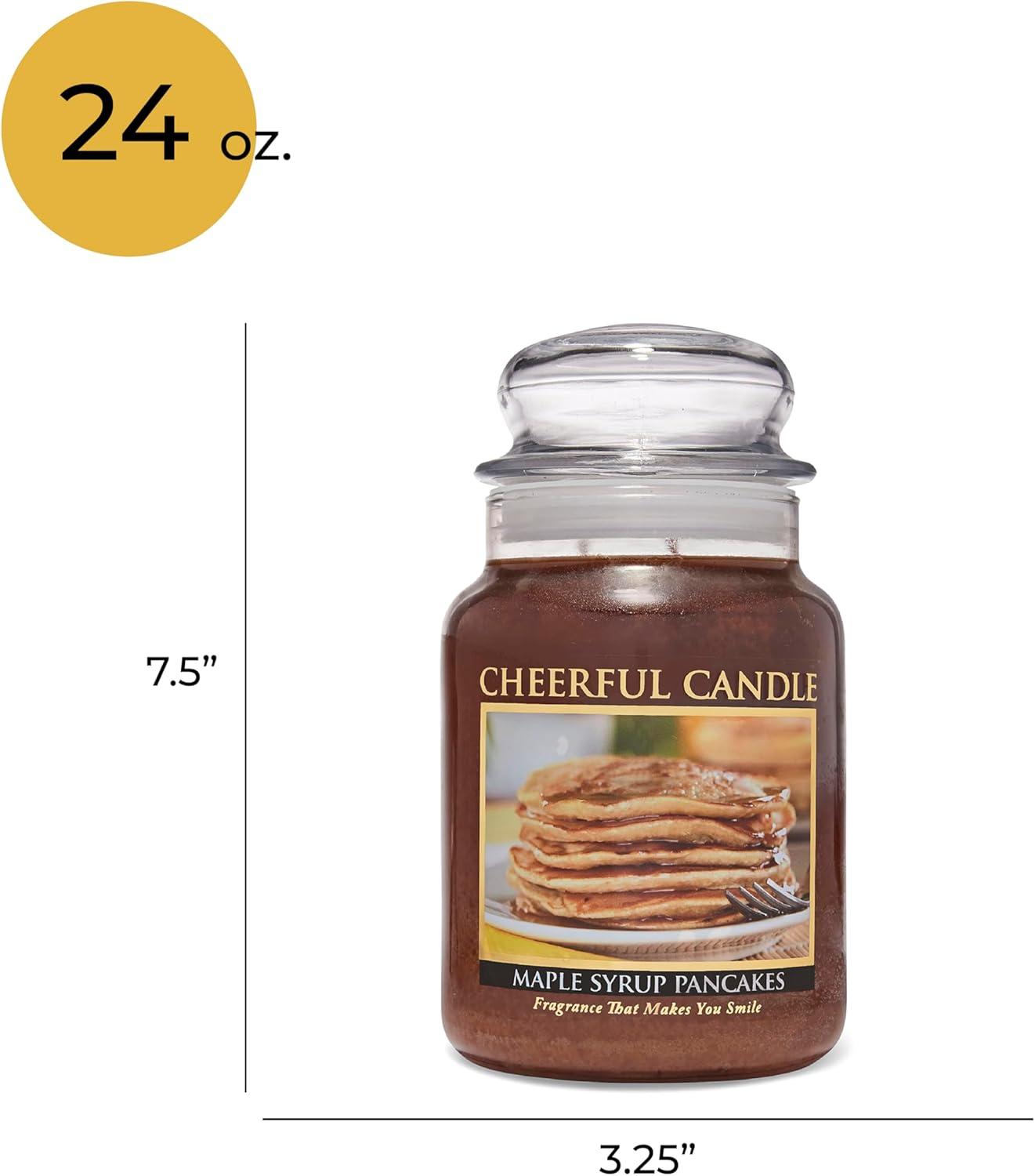 Maple Syrup Pancakes Scented Glass Jar Candle, 24 oz