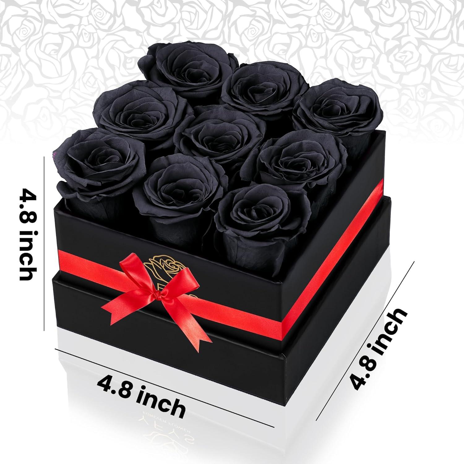 Forever Rose Flowers for Delivery Prime - 9pcs Preserved Fresh Roses, Genuine Roses That Last for Years, for Birthday Gifts for Women, Valentines Day, and Mother's Day
