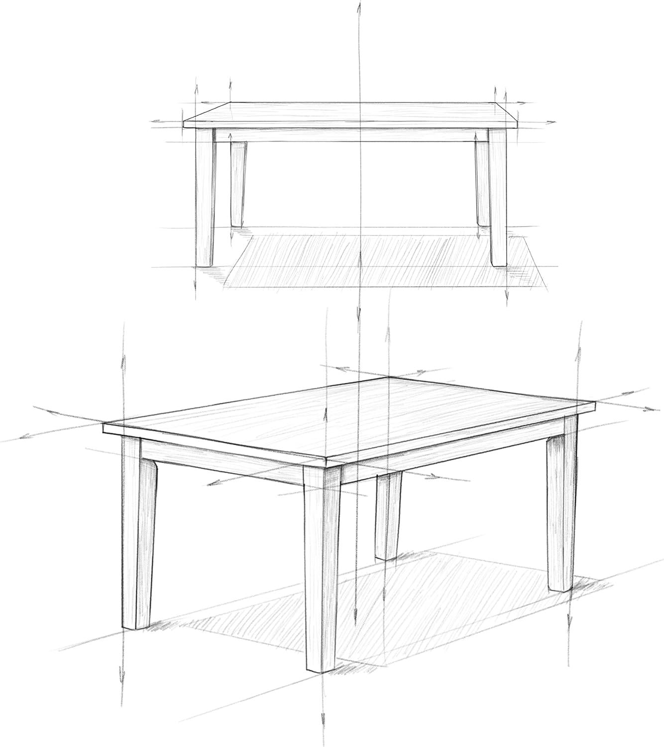 Eastwood Java Brown Solid Hardwood Rectangular Dining Table