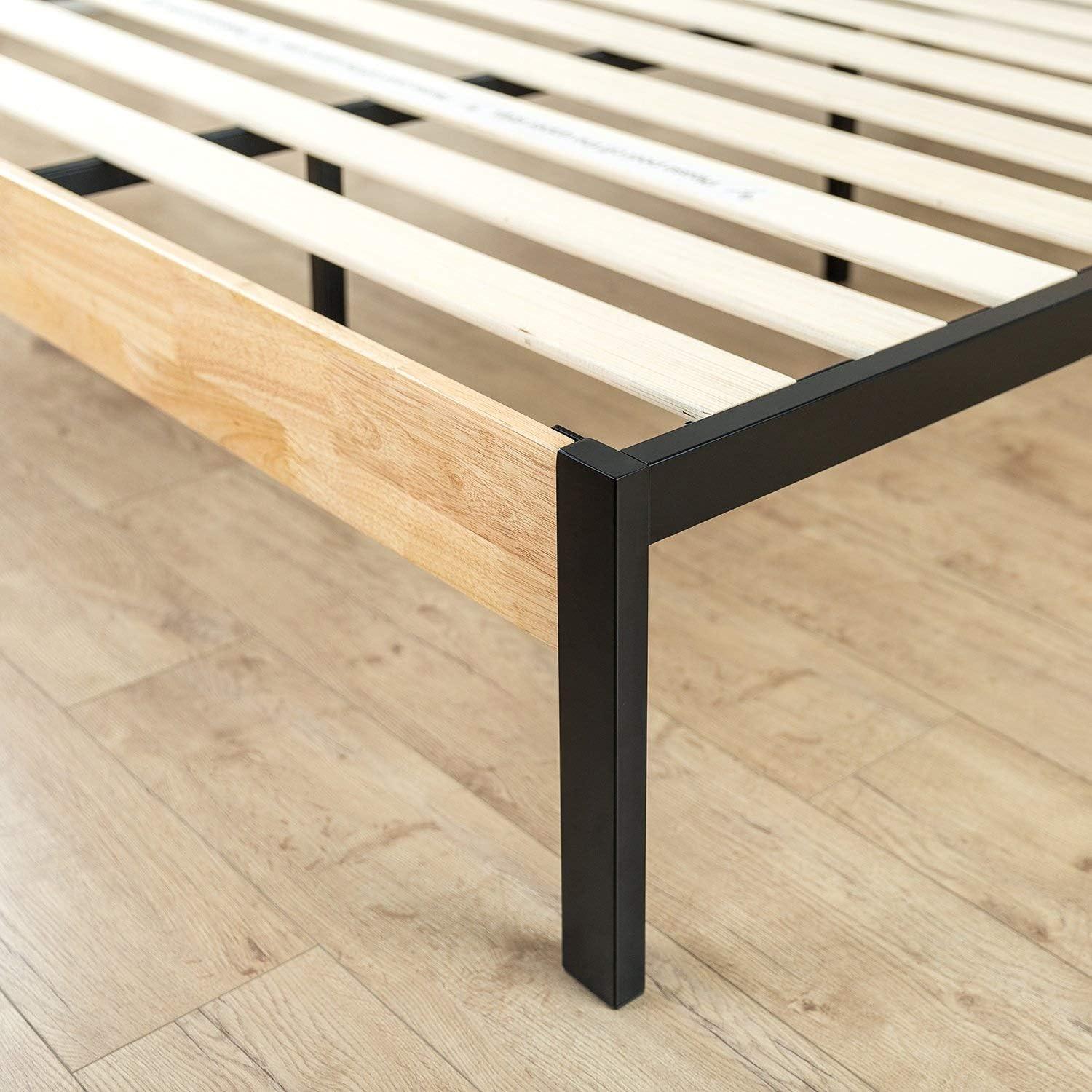 Full Olivia Metal Platform Bed Frame Brown - ZINUS: Steel & Plywood Construction, No Box Spring Needed, 14" Under-Bed Clearance