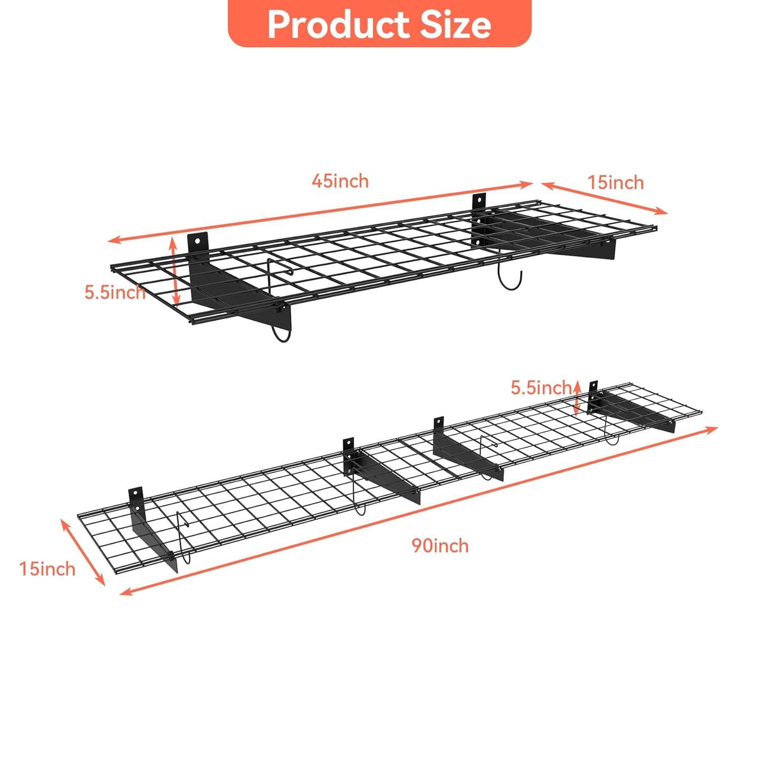 Hyloft HyLoft Steel Wall Garage Storage Shelves, Pack of 2-Shelves (Set of 2)