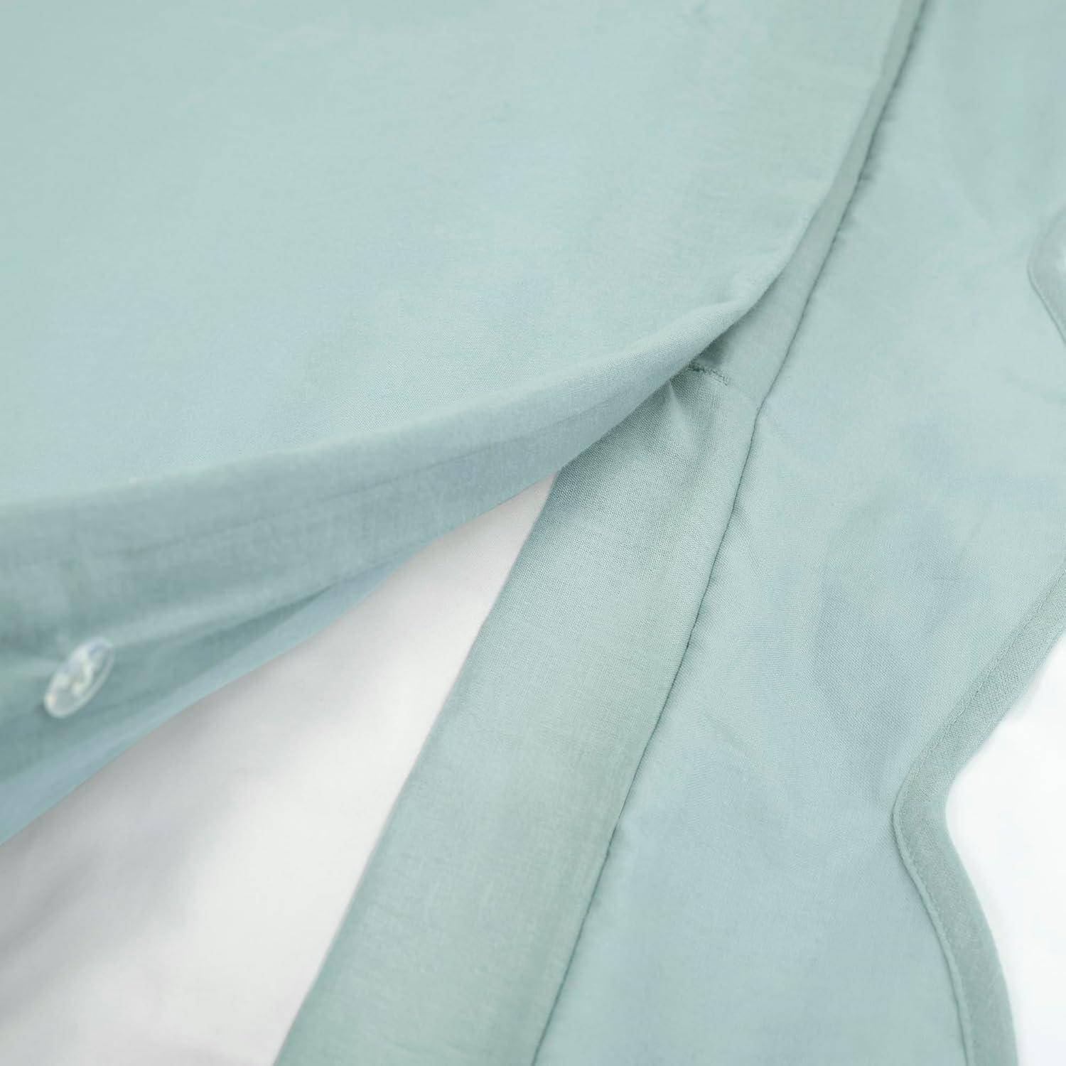 Full/Queen White and Blue Cotton Coastal Chic Duvet Cover Set