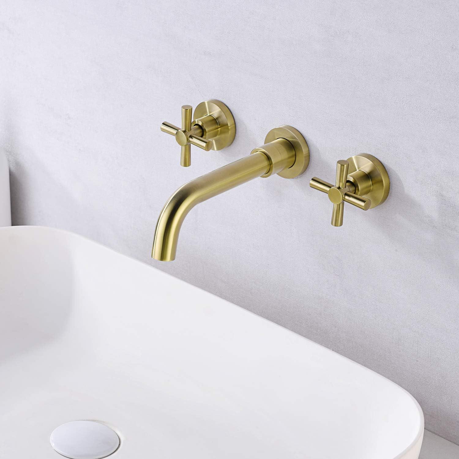 Wall Mounted 2-handle Bathroom Faucet