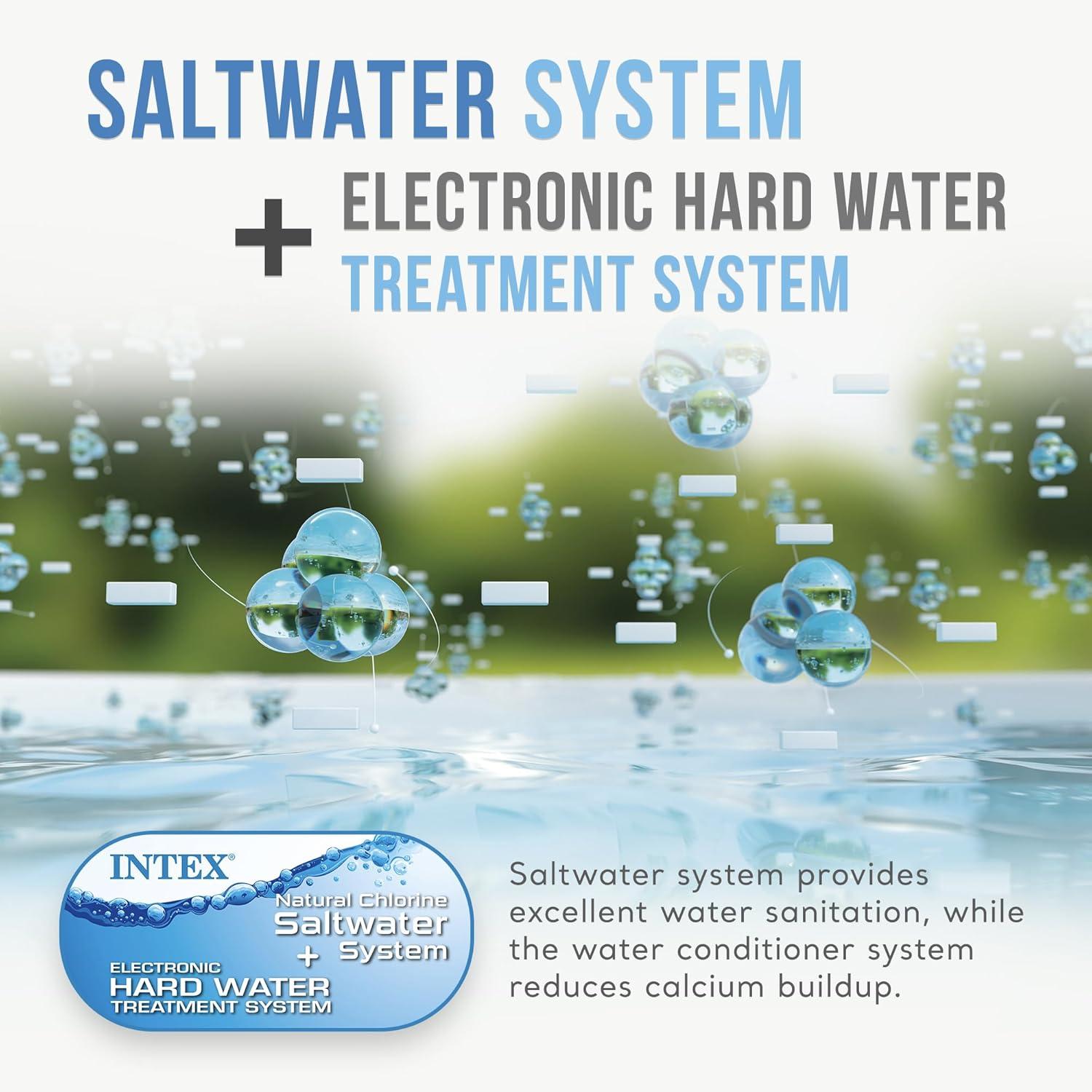 Intex Intex 120 Volt 6 Person - Person 140 - Jet Vinyl Square Inflatable Hot Tub in Gray