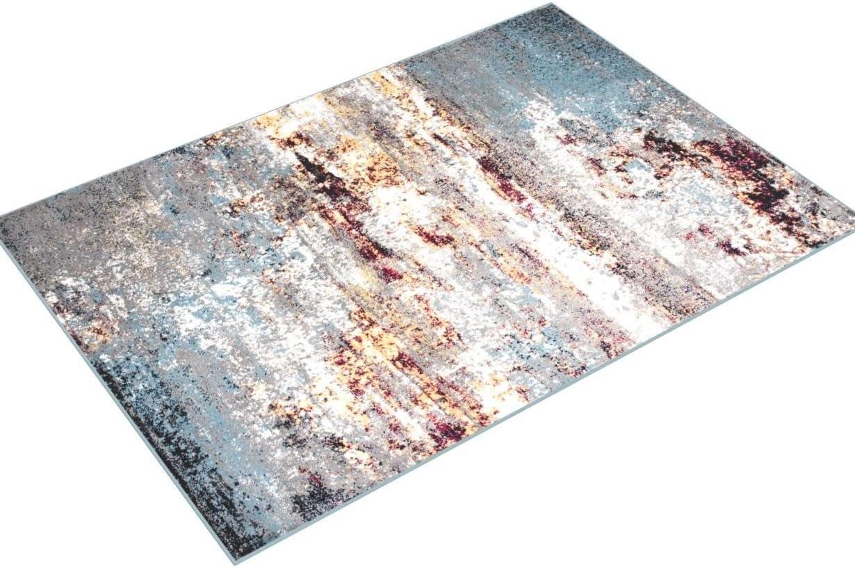 World Rug Gallery Distressed Abstract Watercolor Area Rug