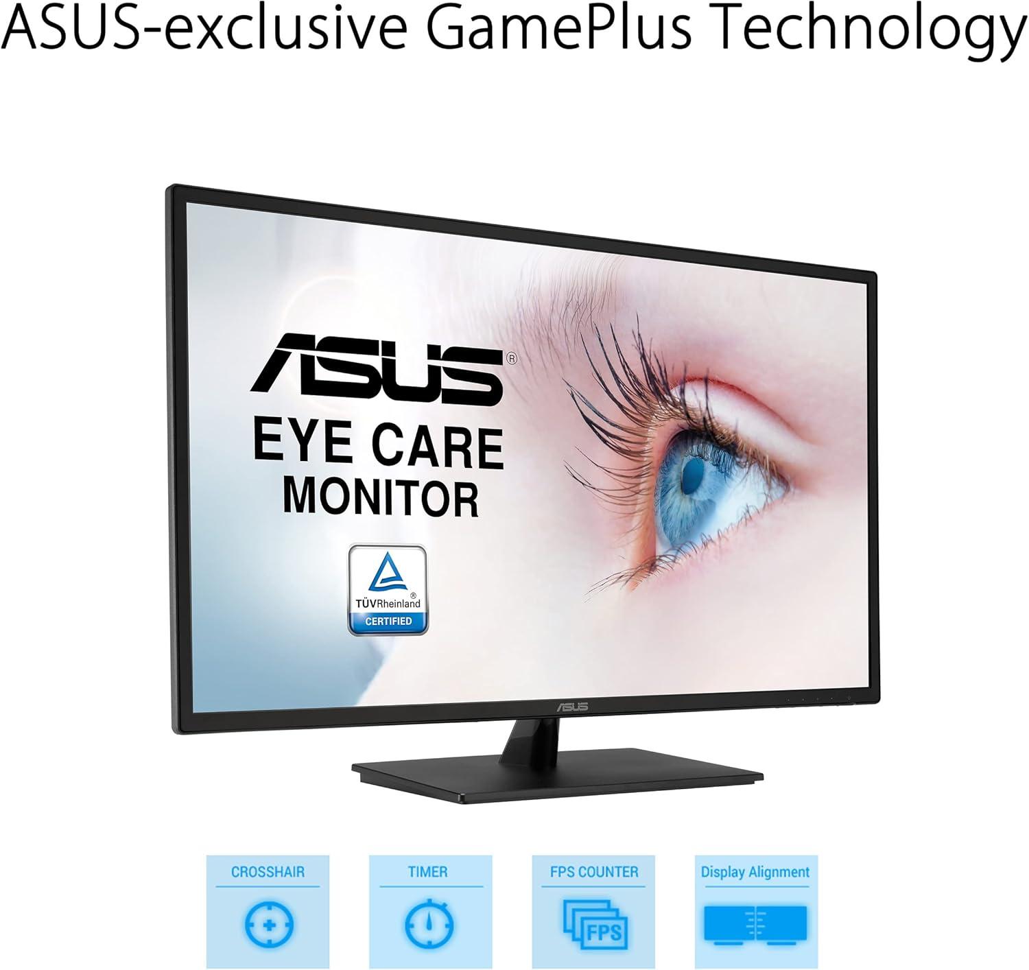 ASUS VA329HE Eye Care Monitor – 32", FHD, 75Hz, Adaptive-Sync/FreeSync™, Low Blue Light, Flicker Free, Wall Mountable