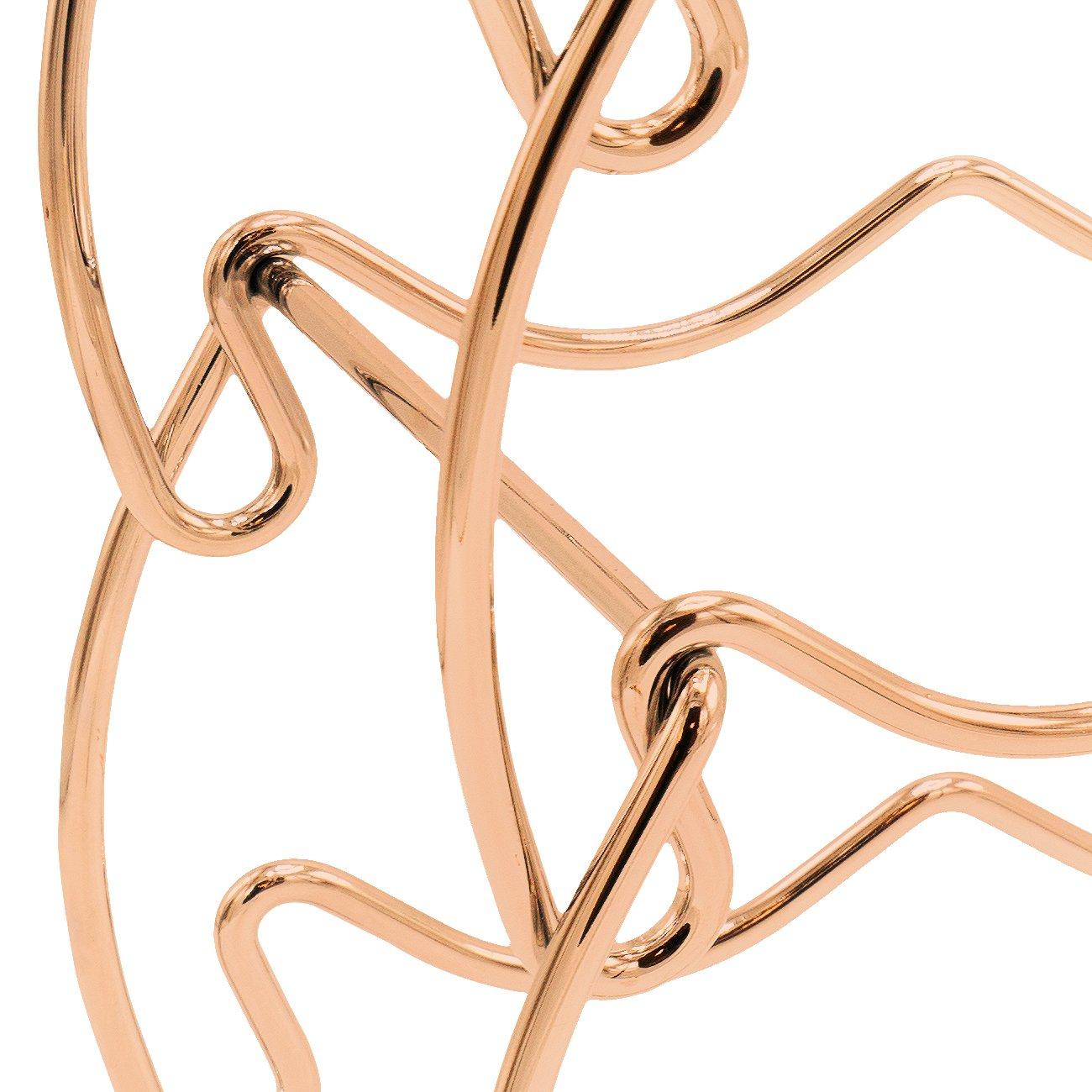 Copper 3-Tier Stackable Metal Wine Rack for 12 Bottles