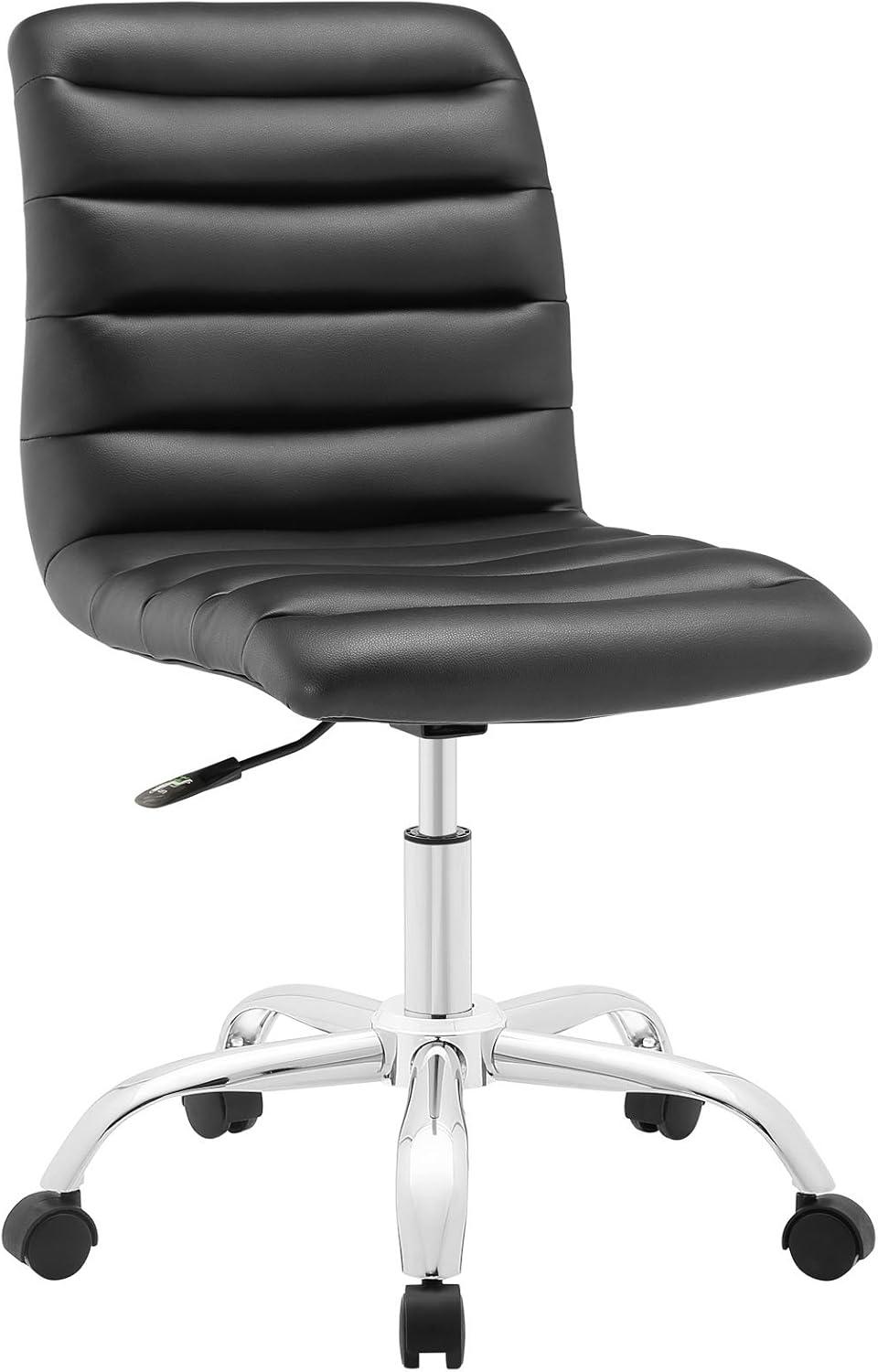 Ripple Armless Mid Back Vinyl Office Chair by Modway