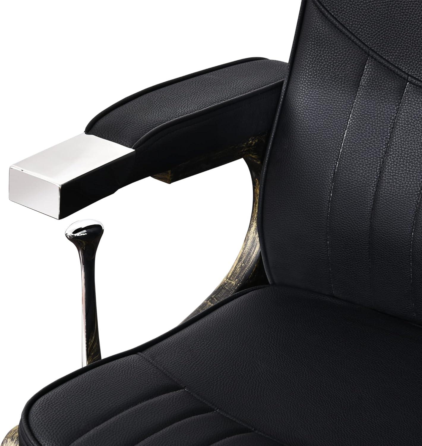 BarberPub Vintage Hydraulic Recline Beauty Salon Spa Barber Chair Black 2905