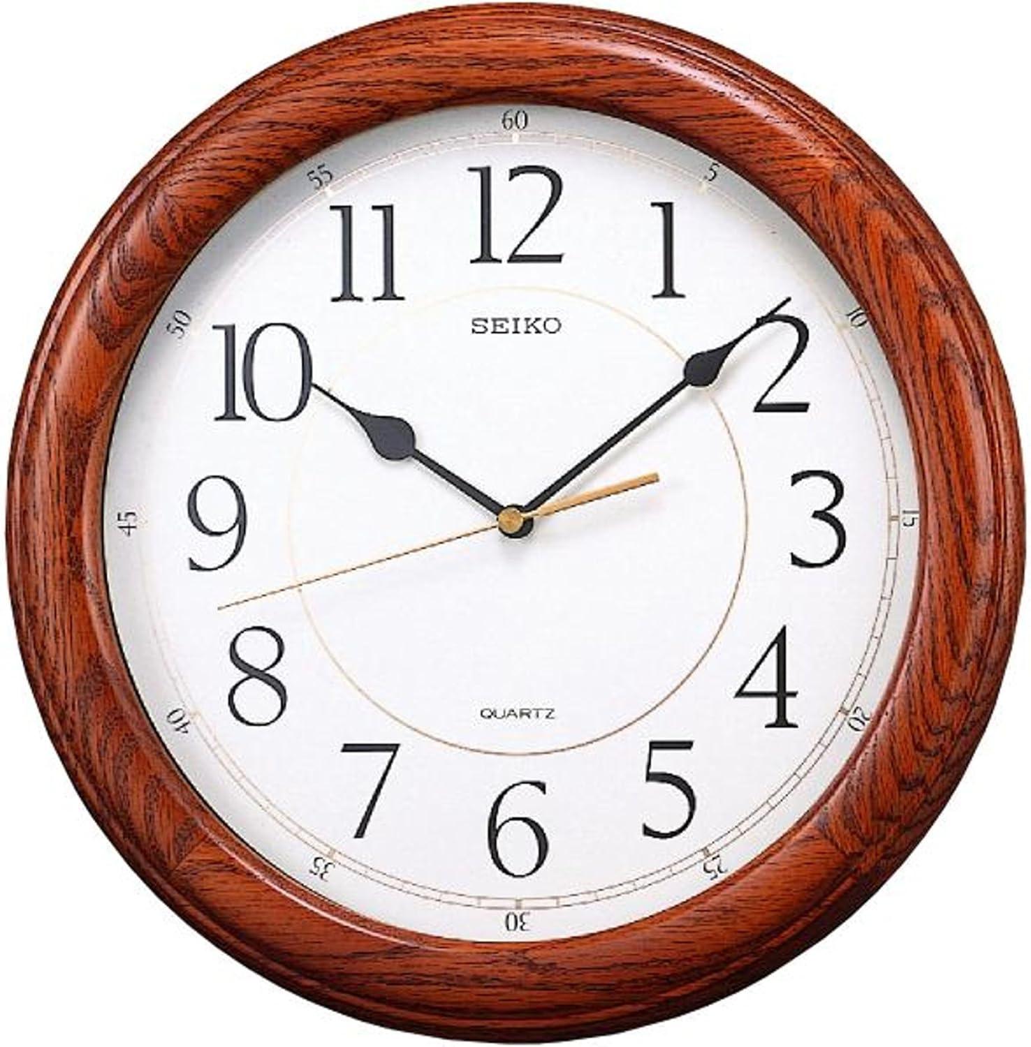 Seiko Solid Wood Wall Clock