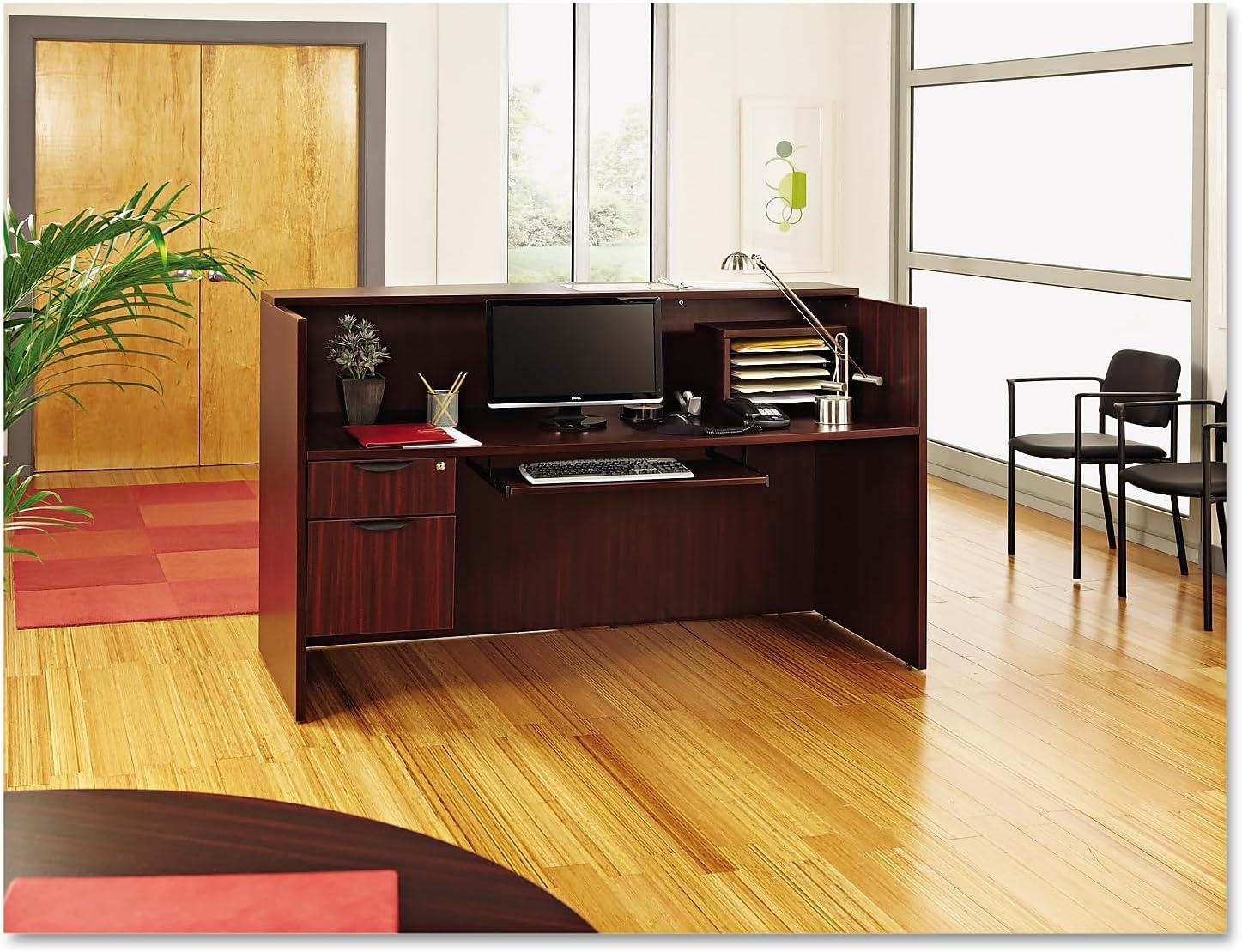 Valencia Series Rectangle Synthetic Laminate Reception Desk