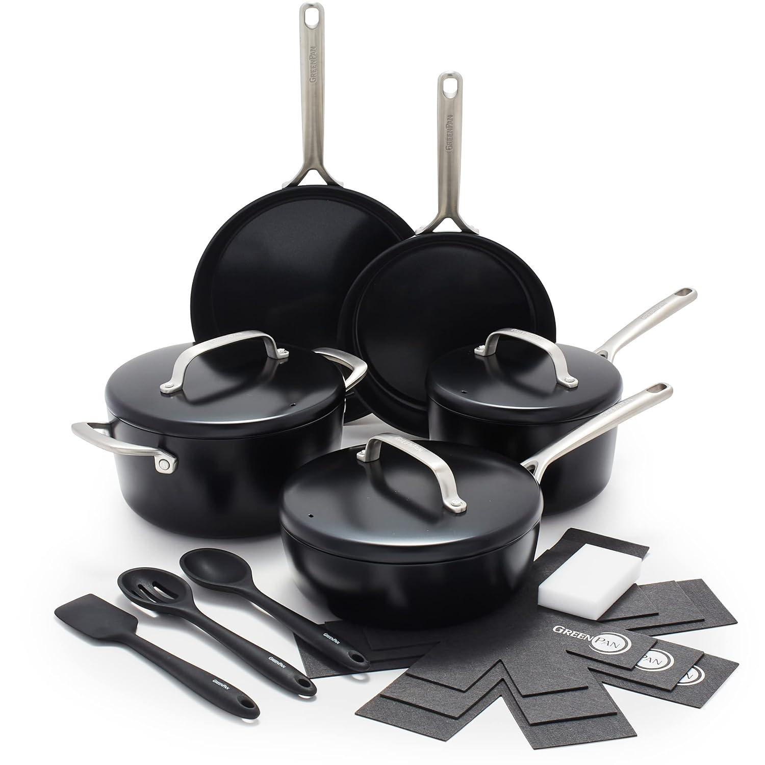 Greenpan 14-in Ceramic Cookware set with Lid