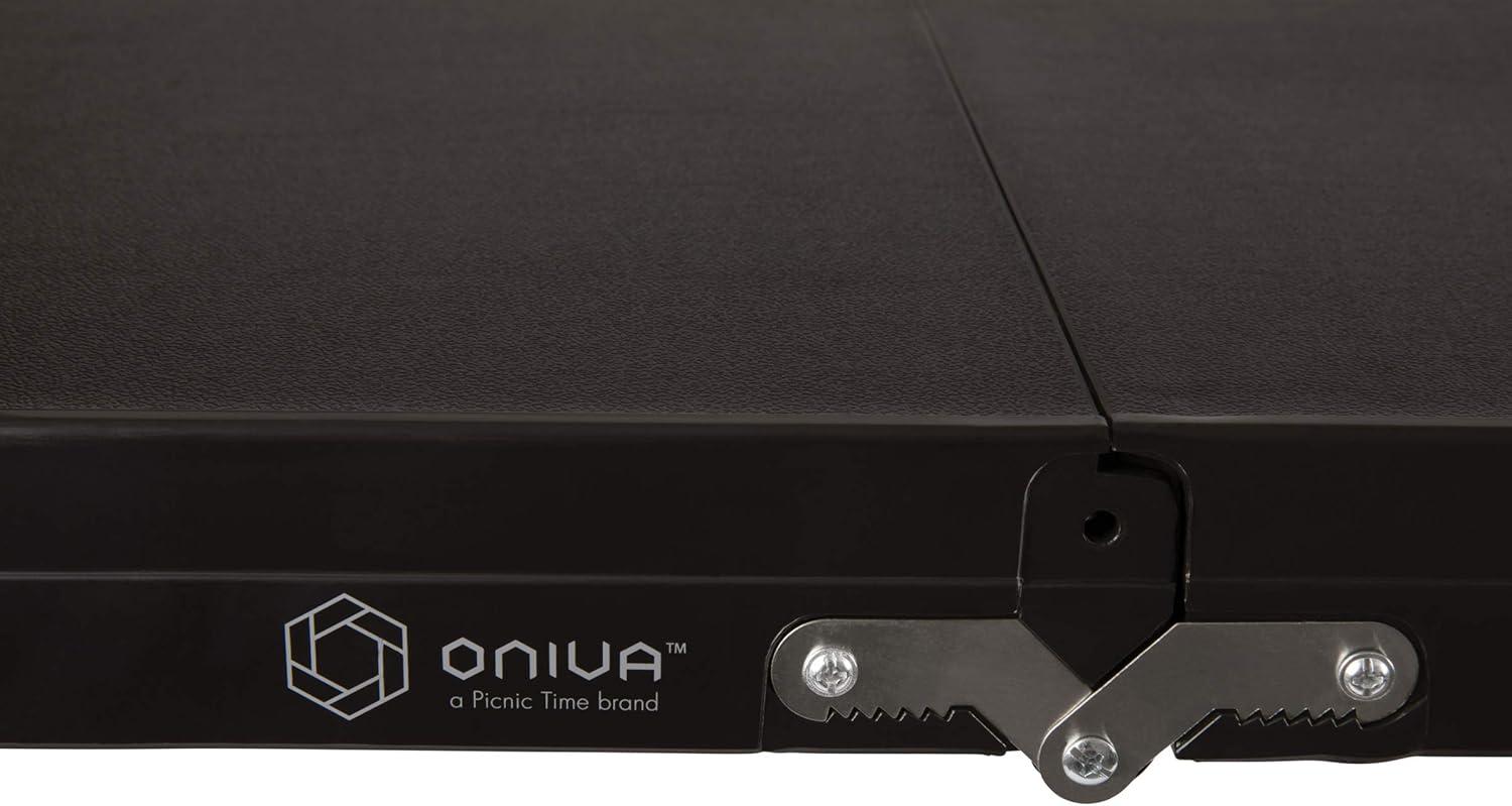 Oniva Rectangle Portable Dining Table with Seats - Black