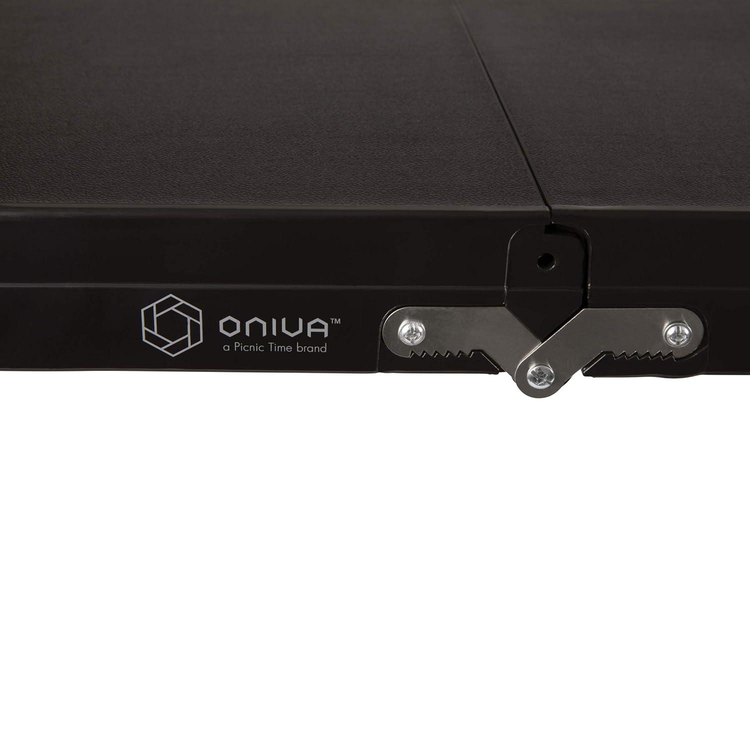 Oniva Rectangle Portable Dining Table with Seats - Black