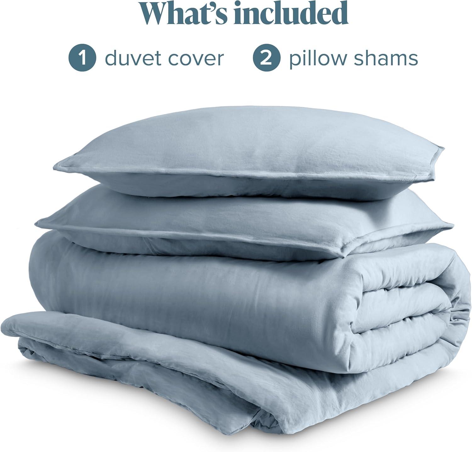 Bare Home Washed Microfiber Duvet Cover Set