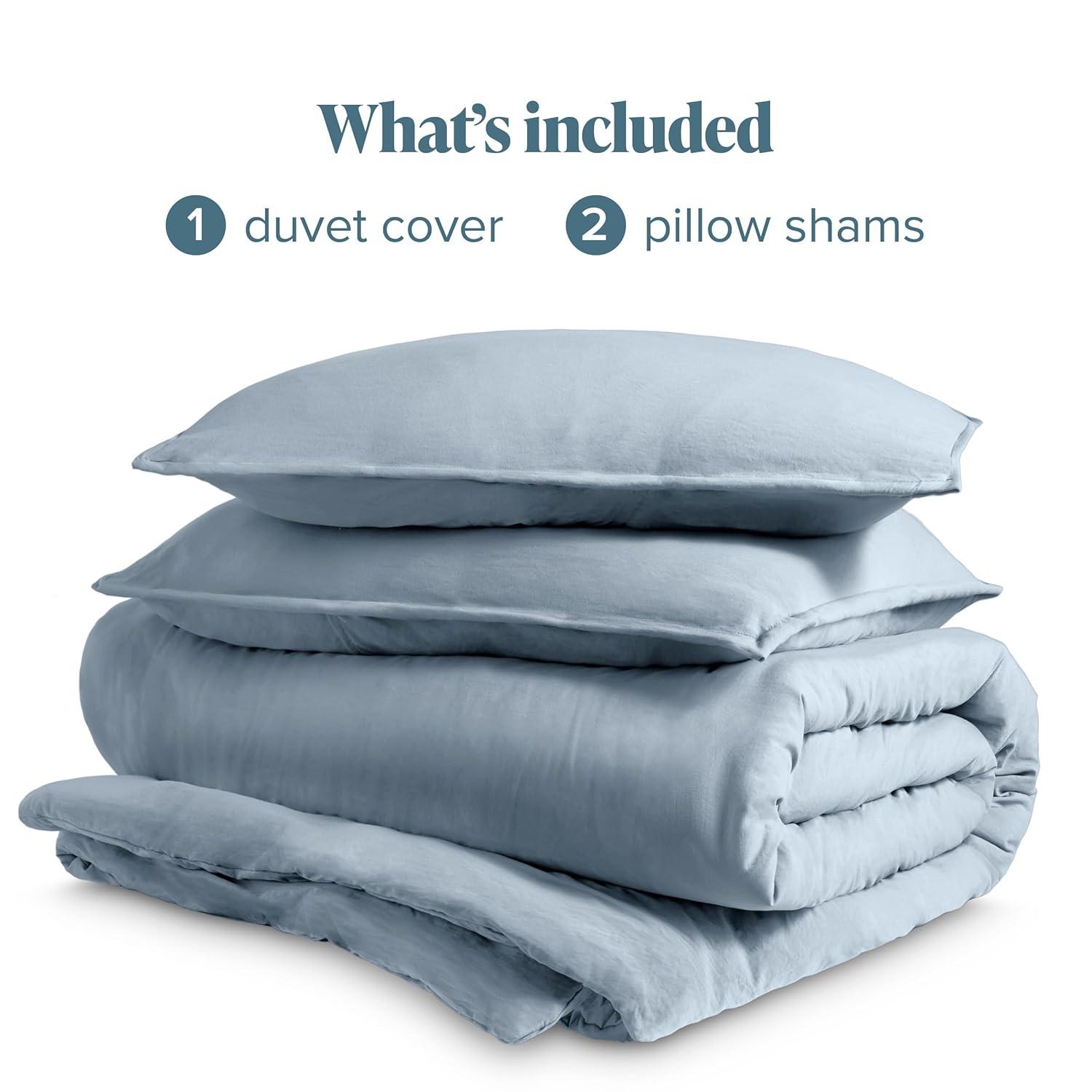 Bare Home Washed Microfiber Duvet Cover Set