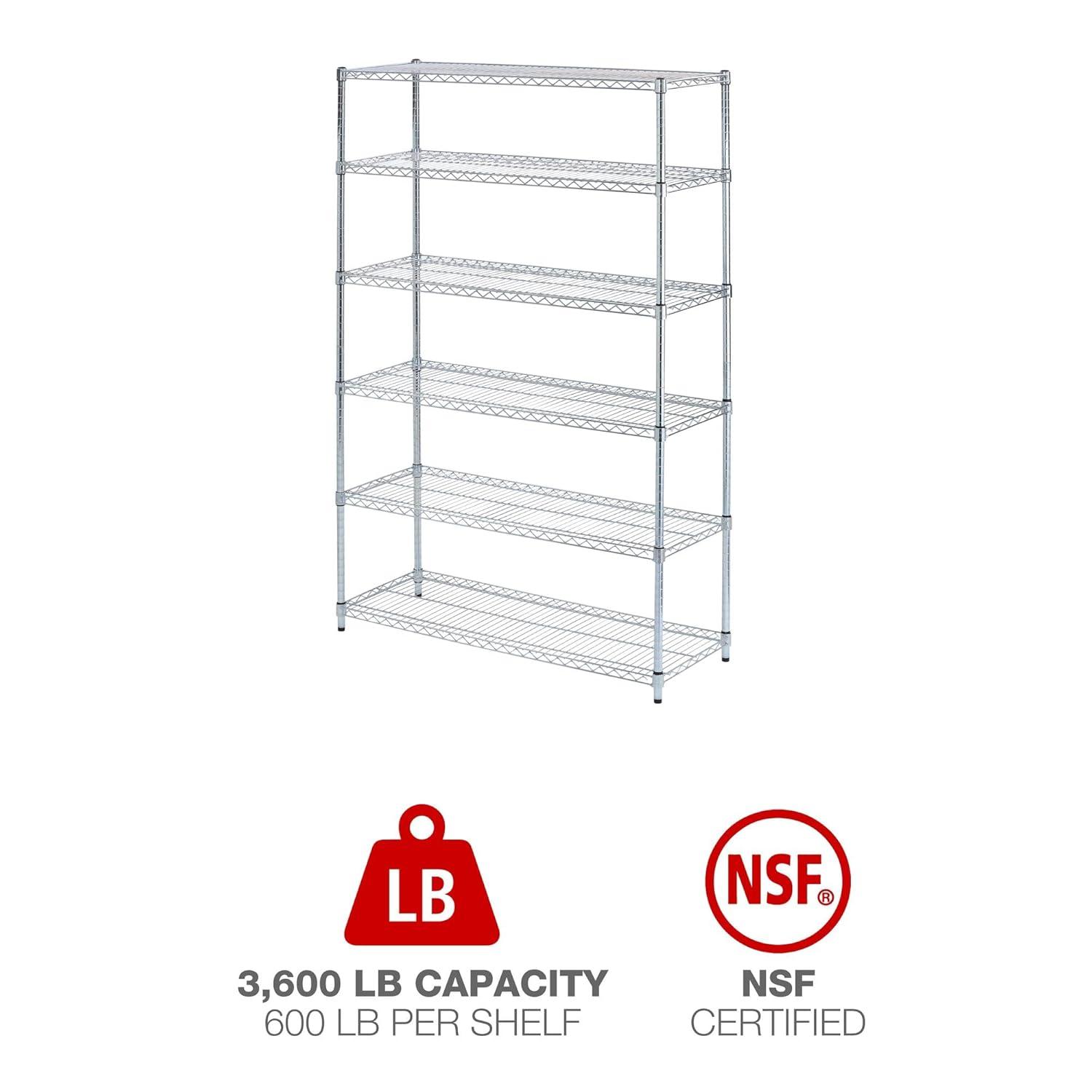 17 Stories Joan 72" H x 48" W x 18" D Commercial Wire Shelving