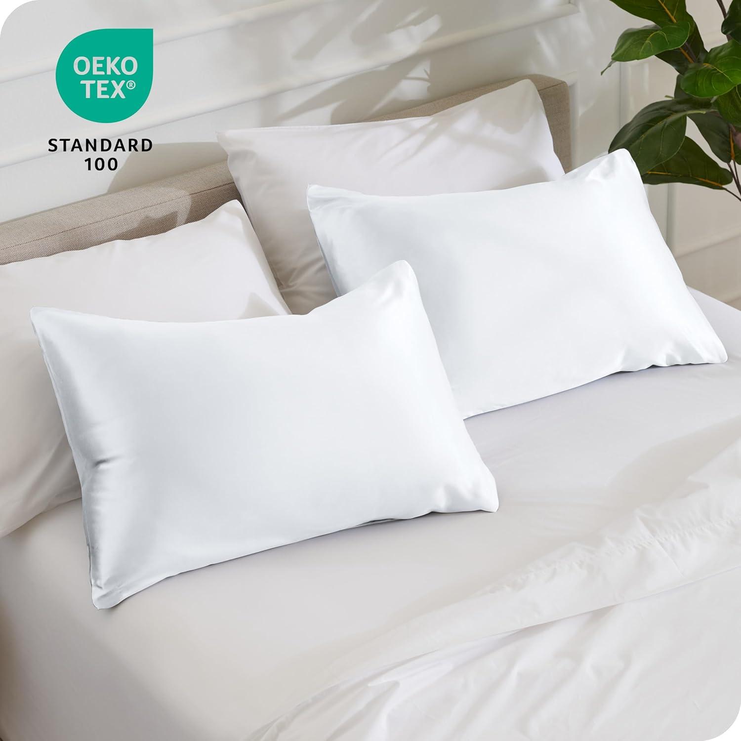 Bare Home 100% Mulberry Silk Pillowcase Zipper Closure