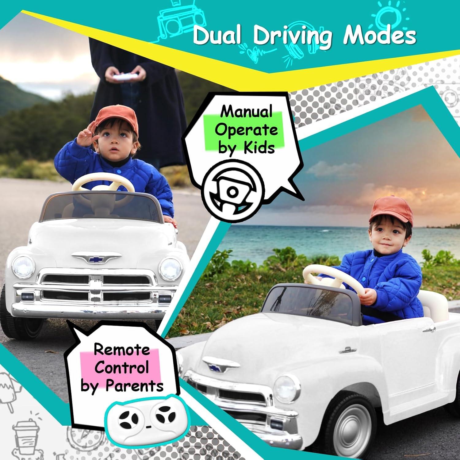 12V Kids Ride on Chevrolet Car Battery Powered Toy Electric Car for Kids with 7AH Big Battery