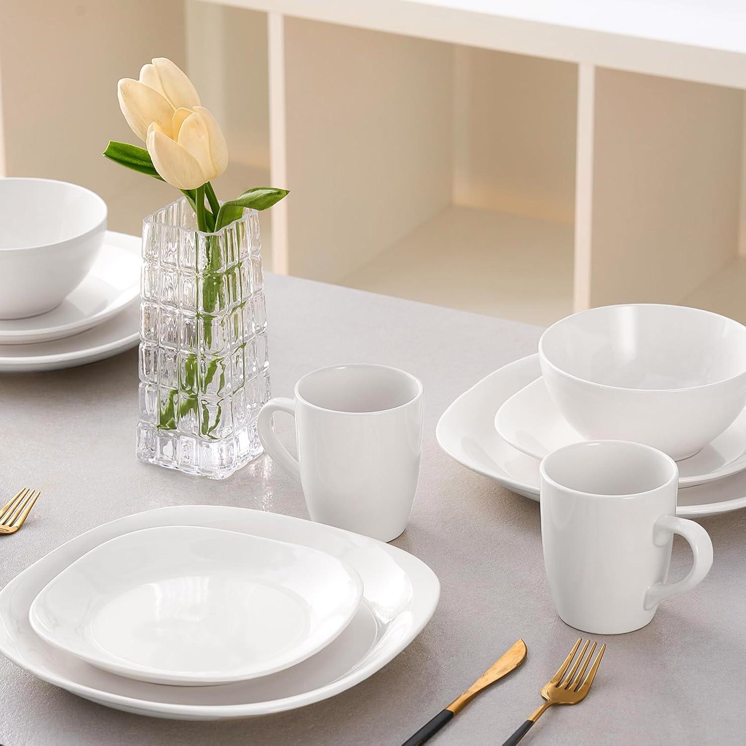 Gibson Home 16pc Ogalla Fine Ceramic Dinnerware Set - White