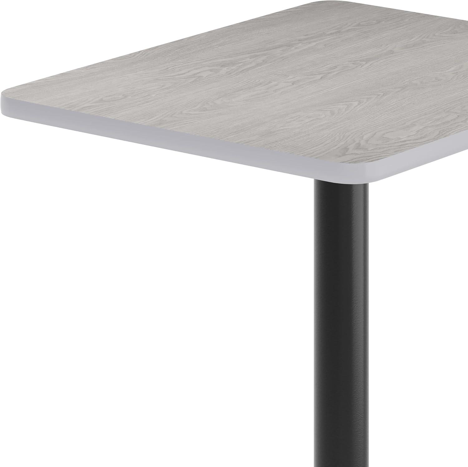 Flash Furniture Carrus Rectangular Laminate Dining Table Top with Round Base