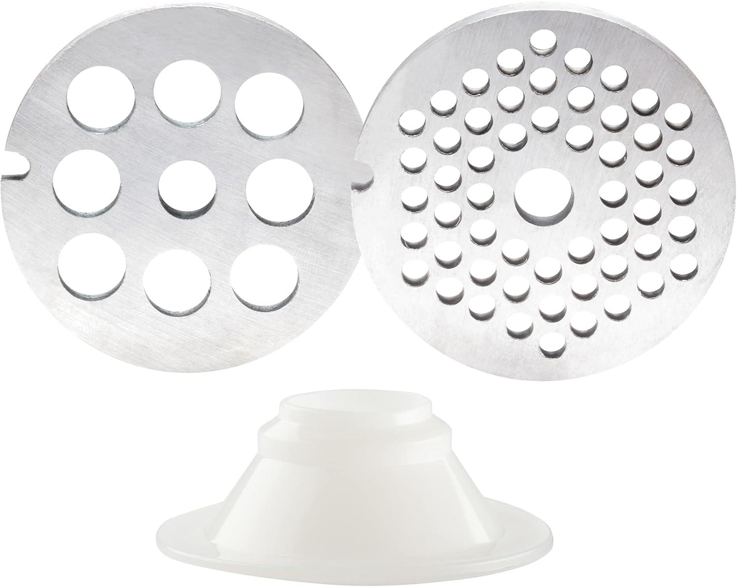 Cast Iron Table Mount Meat Grinder - Manual Mincer w Two 3/4" Cutting Disks & Sausage Stuffer Funnel - Make Homemade Burgers, Cooking Tool Must Have