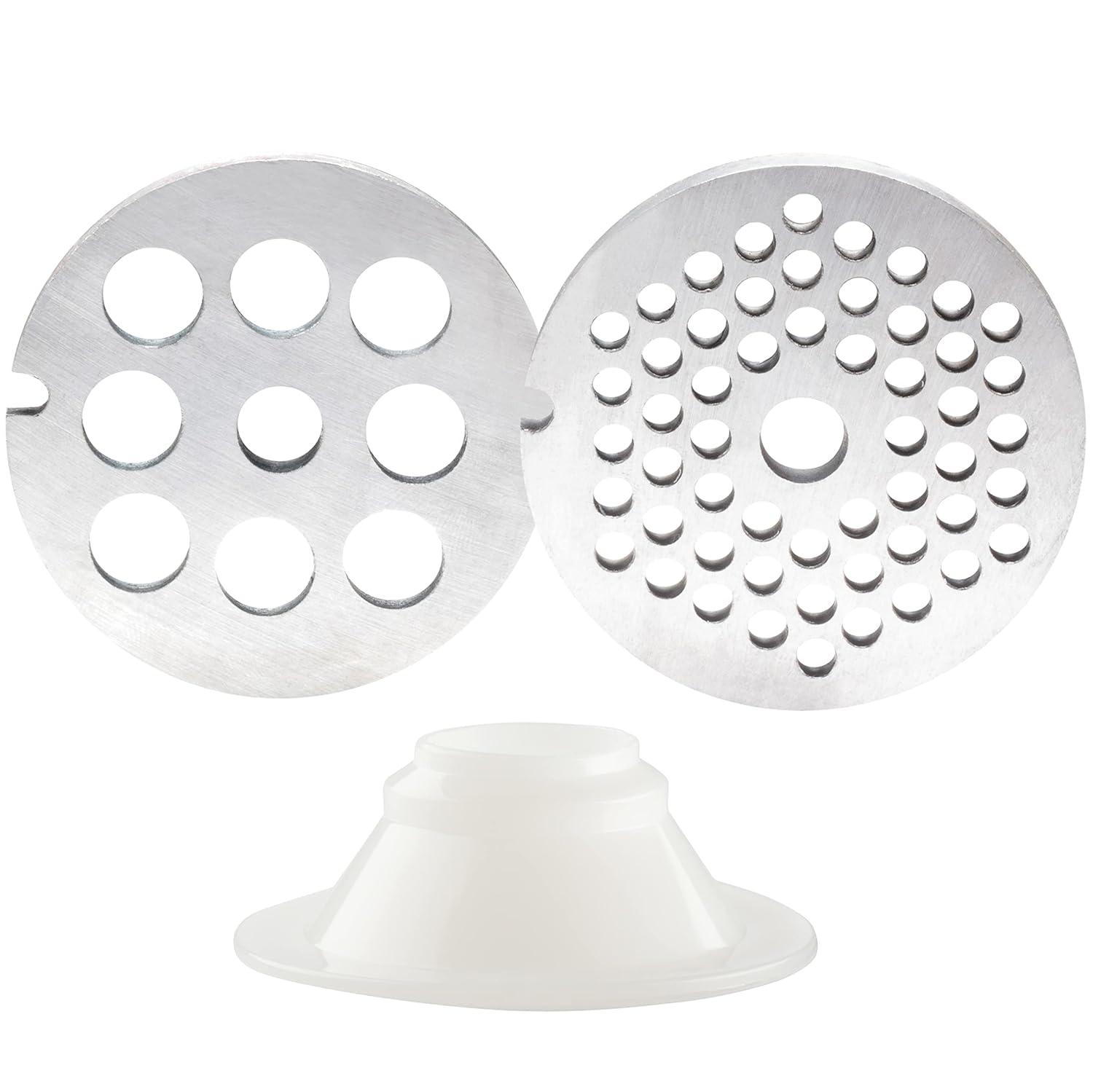 Cast Iron Table Mount Meat Grinder - Manual Mincer w Two 3/4" Cutting Disks & Sausage Stuffer Funnel - Make Homemade Burgers, Cooking Tool Must Have