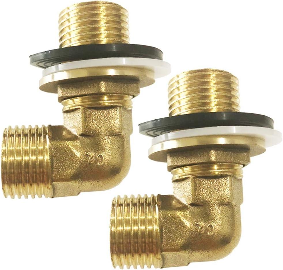 Brass Elbow Adapter Installation Kit for Wall Mount Commercial Faucet