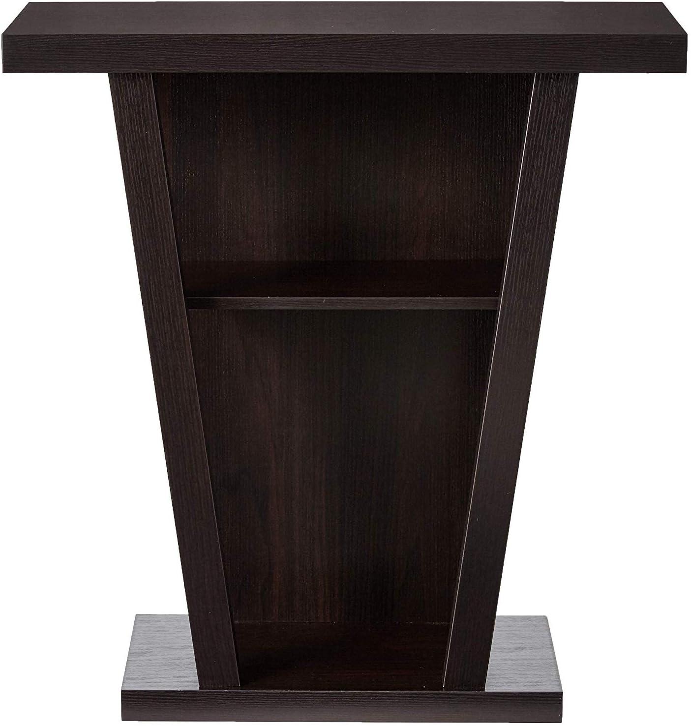 Coaster Modern Wood Storage Console Table with 2-Shelf in Cappuccino