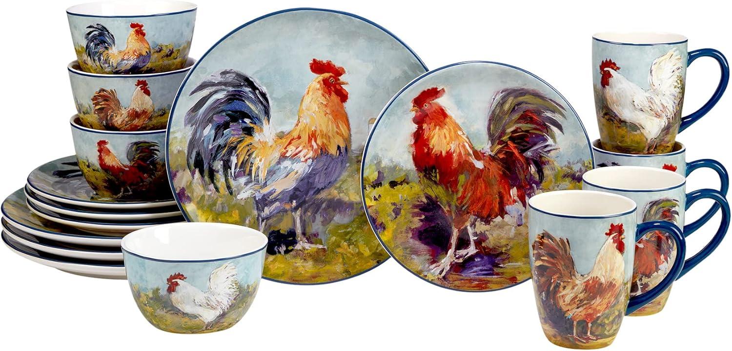 Certified International Rooster Meadow 16Pc Dinnerware Set