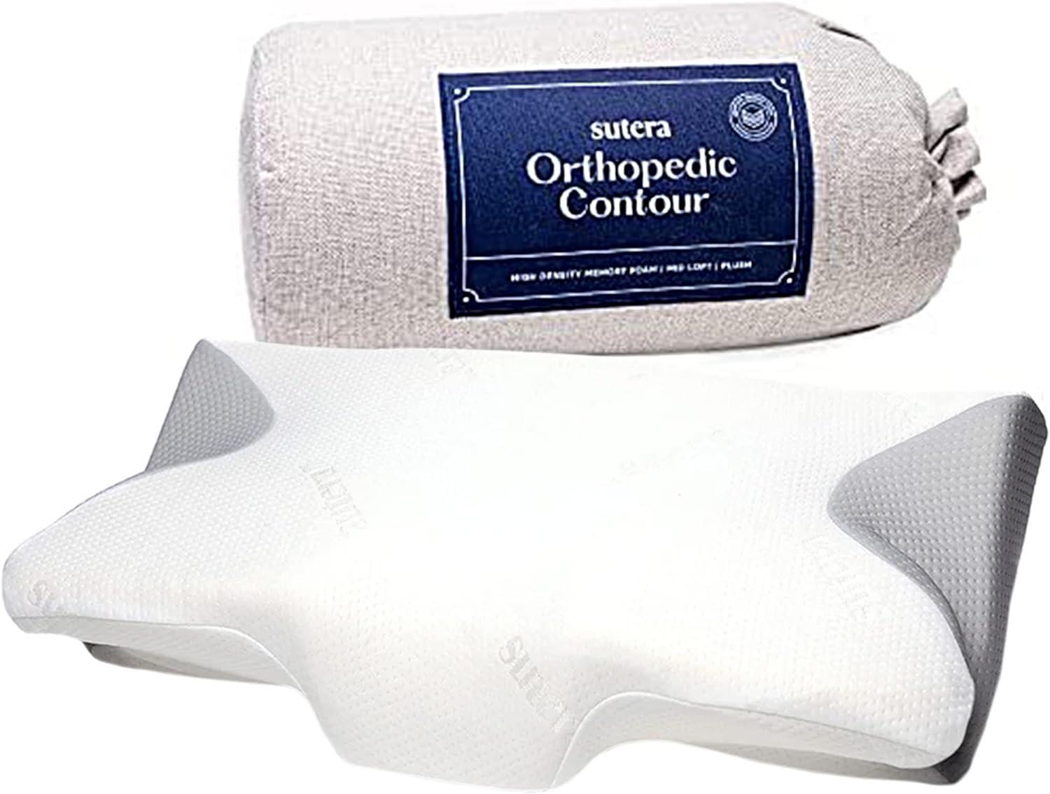 Sutera White Orthopedic Contour Memory Foam Pillow