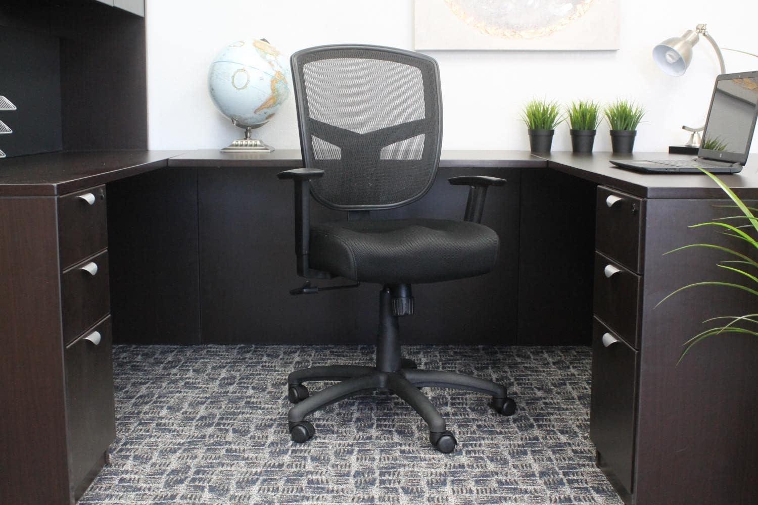 Black Mesh Adjustable Task Chair with Synchro-Tilt