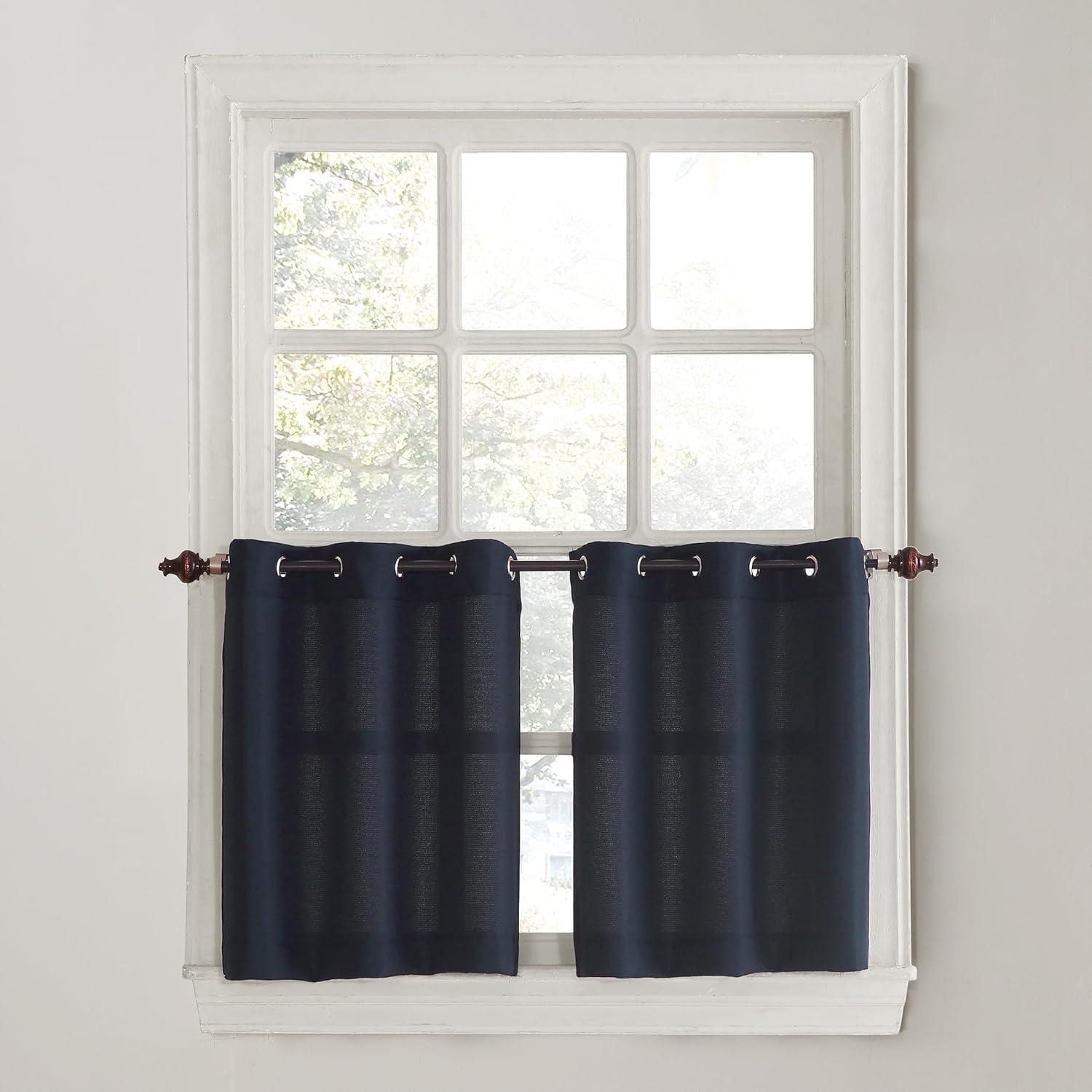 No. 918 Montego Window Curtain Valance/Kitchen Curtains, Set of 2, 56" x 24"