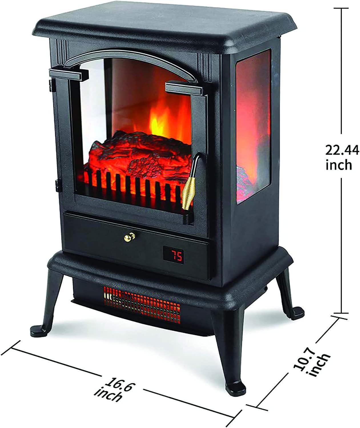 Lifesmart LifeSmart LifePro 1500W 3 Sided Electric Infrared Quartz Indoor Stove Heater